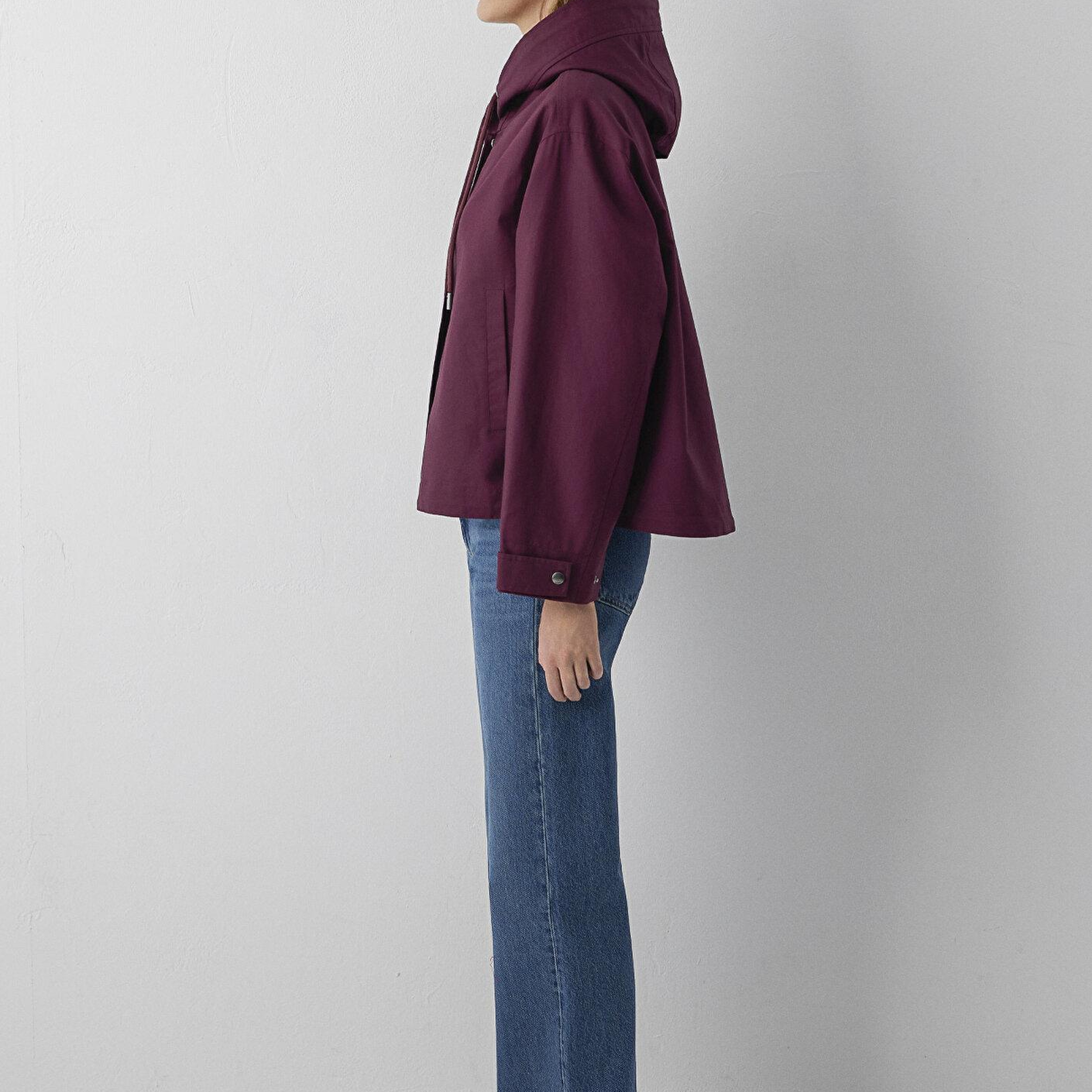 Mavi Bordo Ceket Oversize / Geniş Kesim 1110888-70434