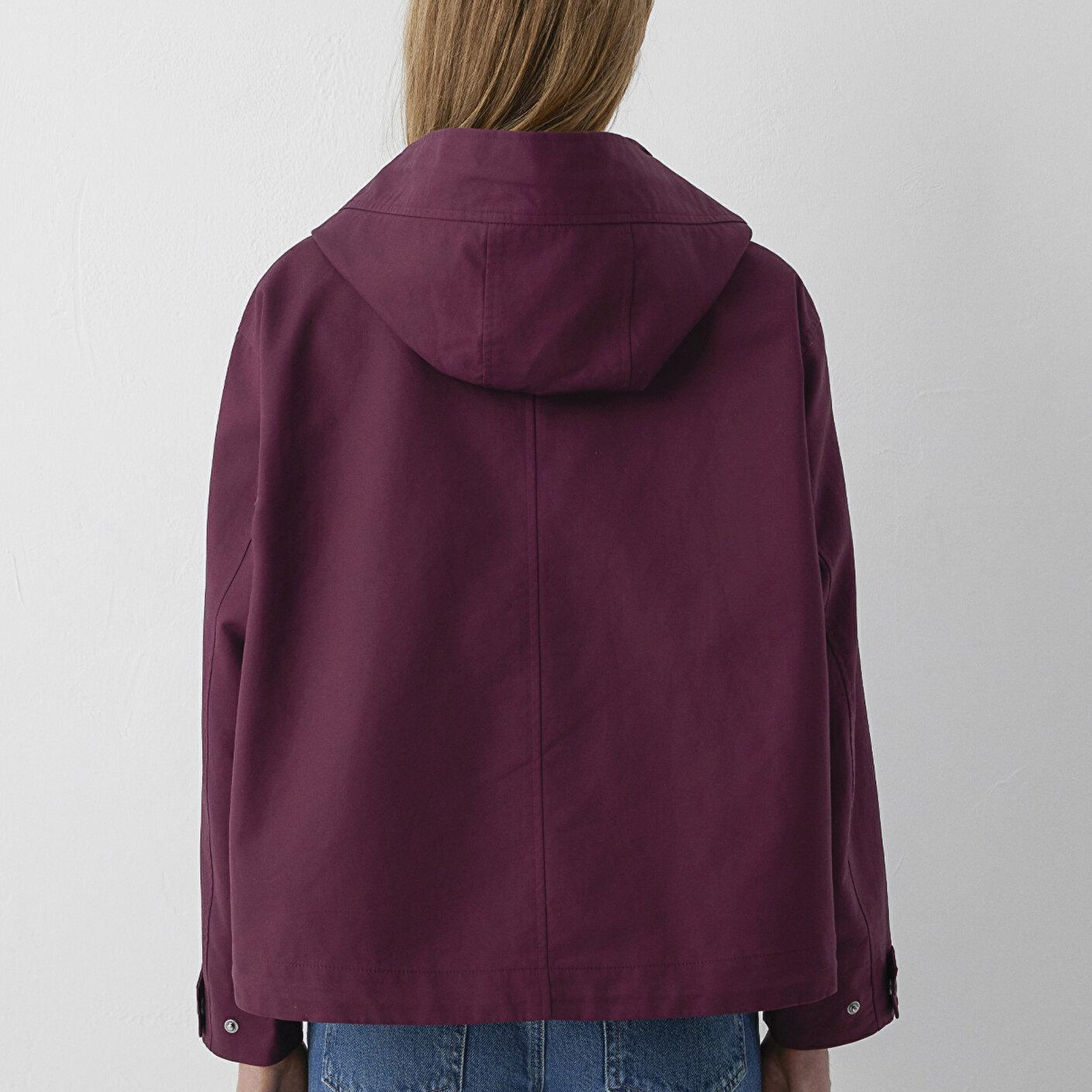Mavi Bordo Ceket Oversize / Geniş Kesim 1110888-70434