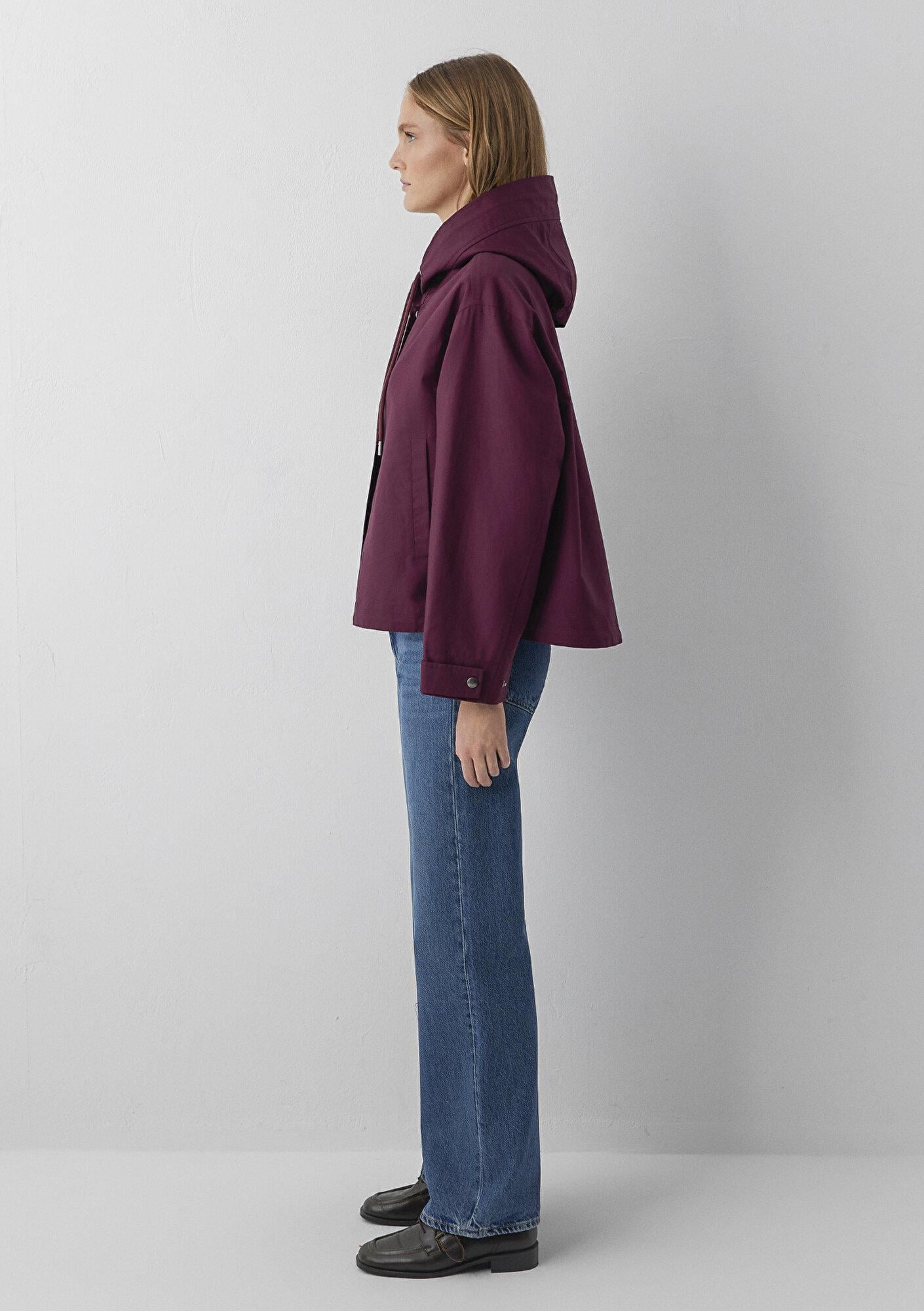 Mavi Bordo Ceket Oversize / Geniş Kesim 1110888-70434