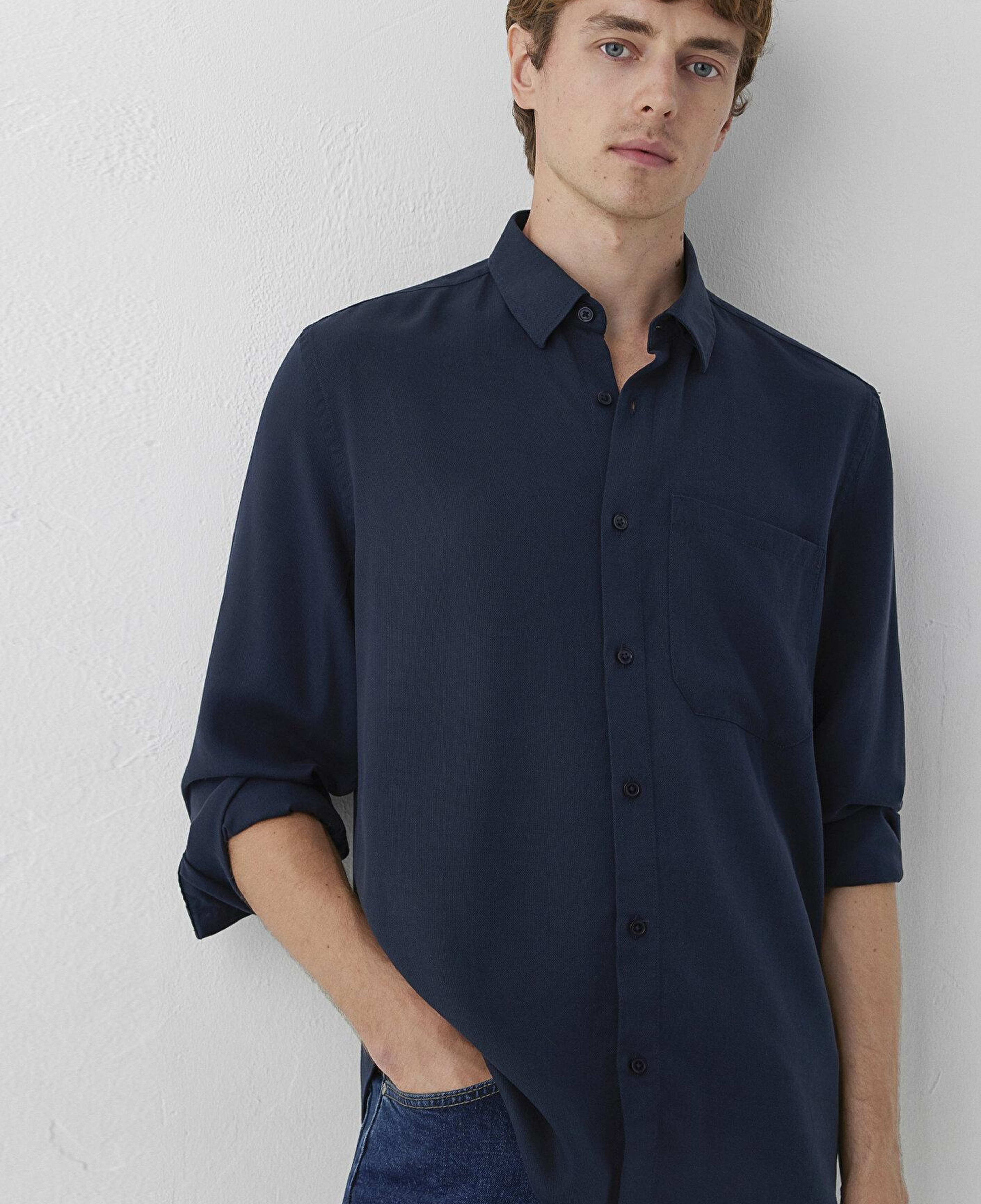 Mavi (Tencel™) Lyocell Lacivert Gömlek Regular Fit / Normal Kesim 0212075-70489
