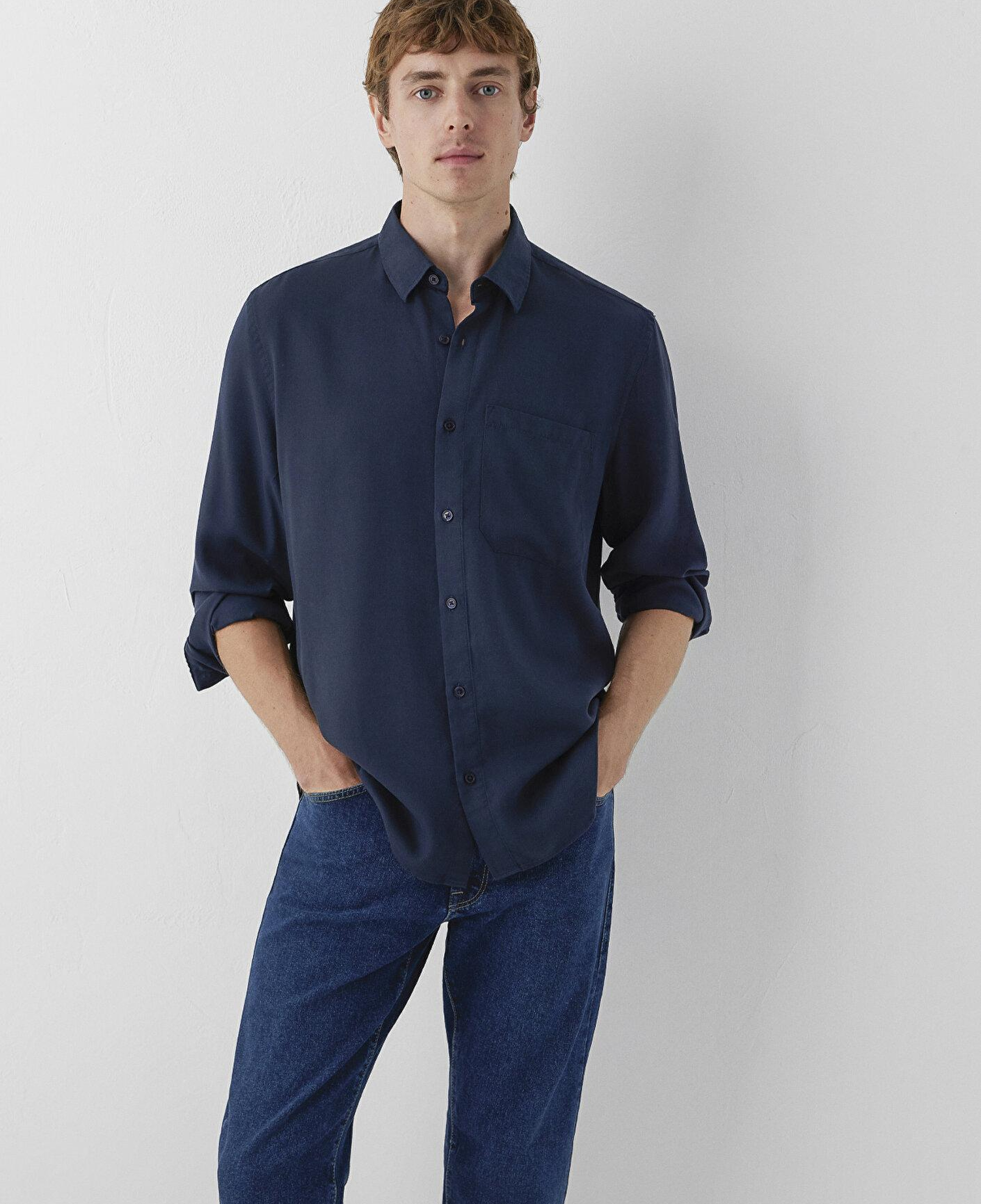 Mavi (Tencel™) Lyocell Lacivert Gömlek Regular Fit / Normal Kesim 0212075-70489