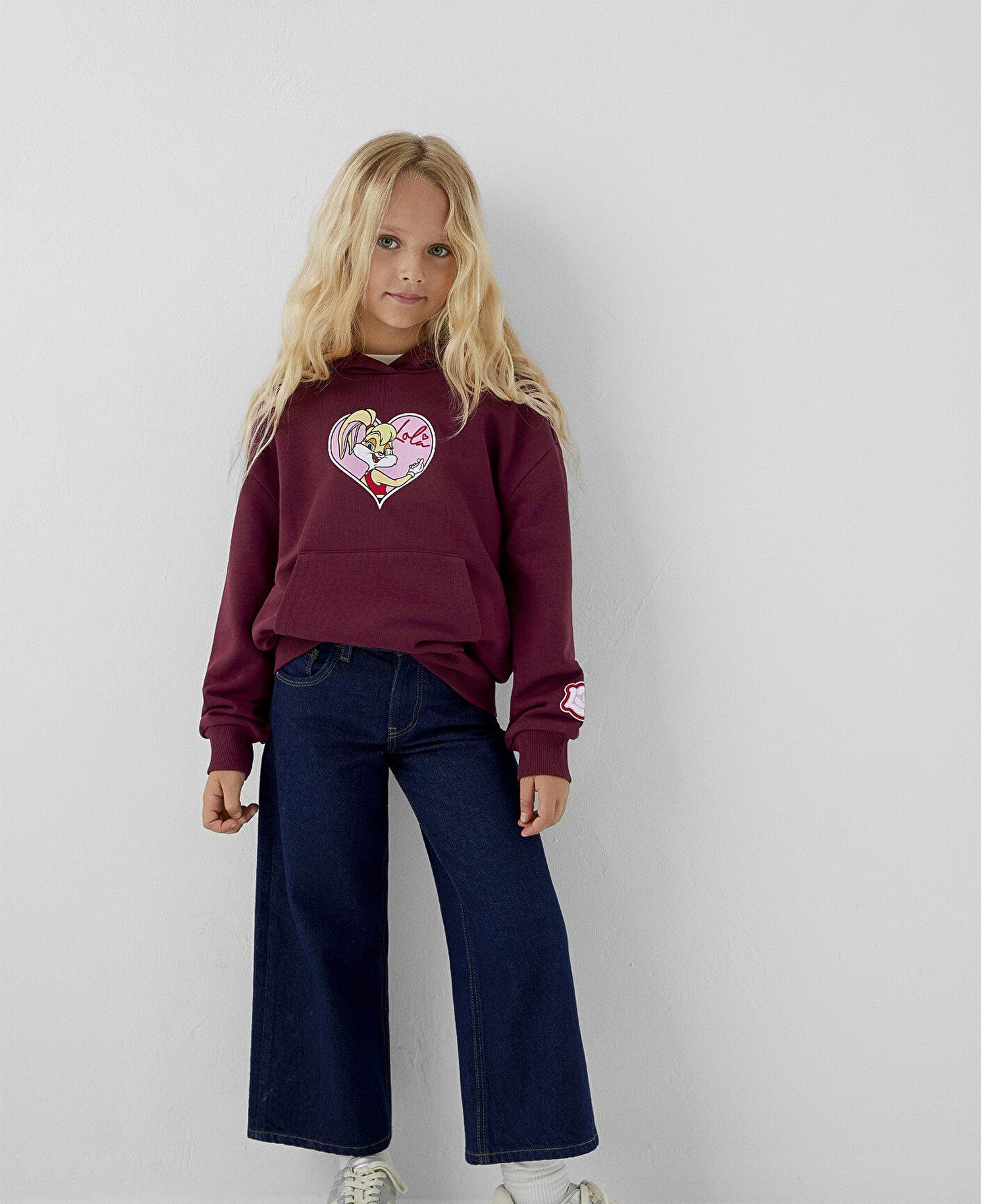 Mavi Lola Bunny Baskılı Kapüşonlu Sweatshirt 7S10214-70393