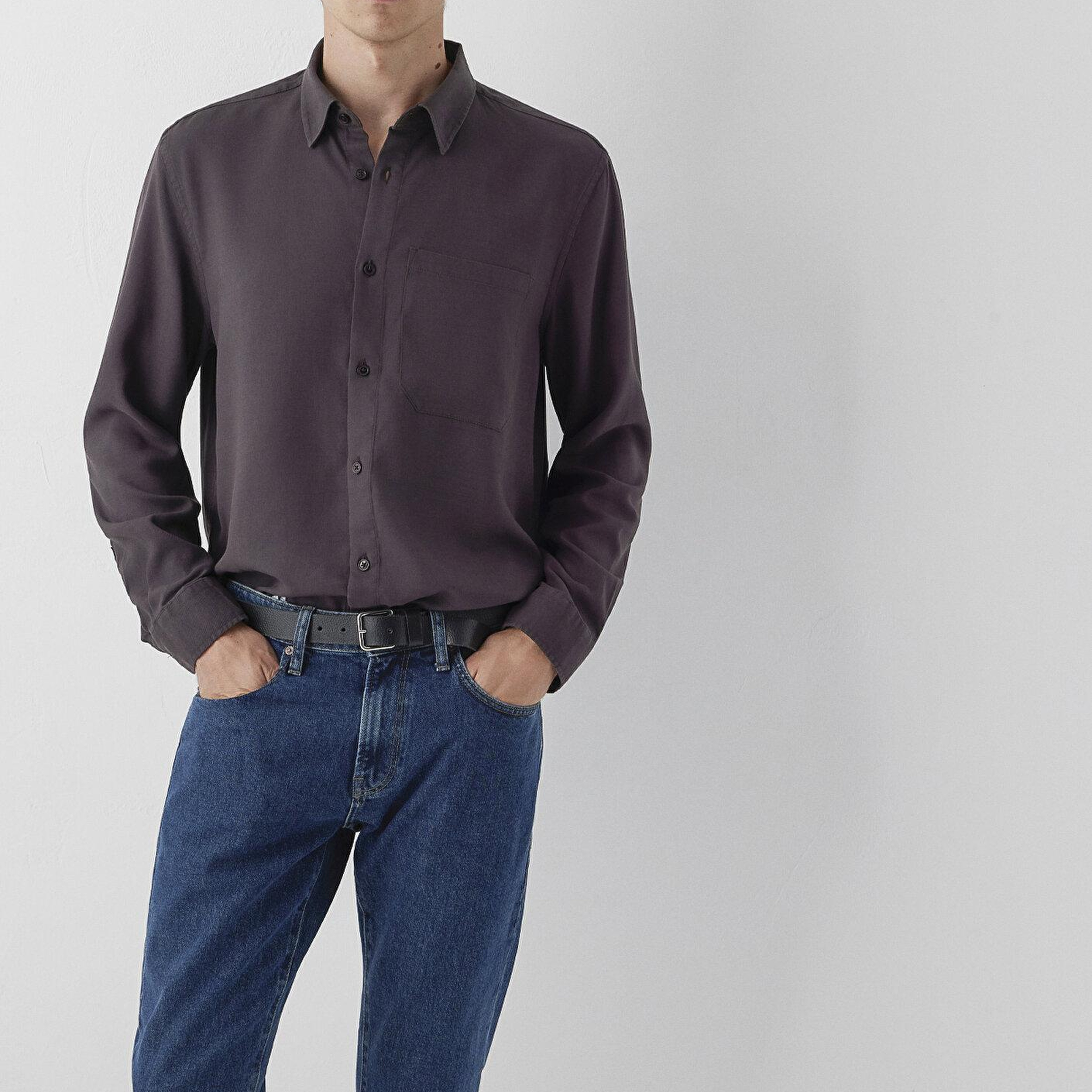 Mavi (Tencel™) Lyocell Kahverengi Gömlek Regular Fit / Normal Kesim 0212075-90892