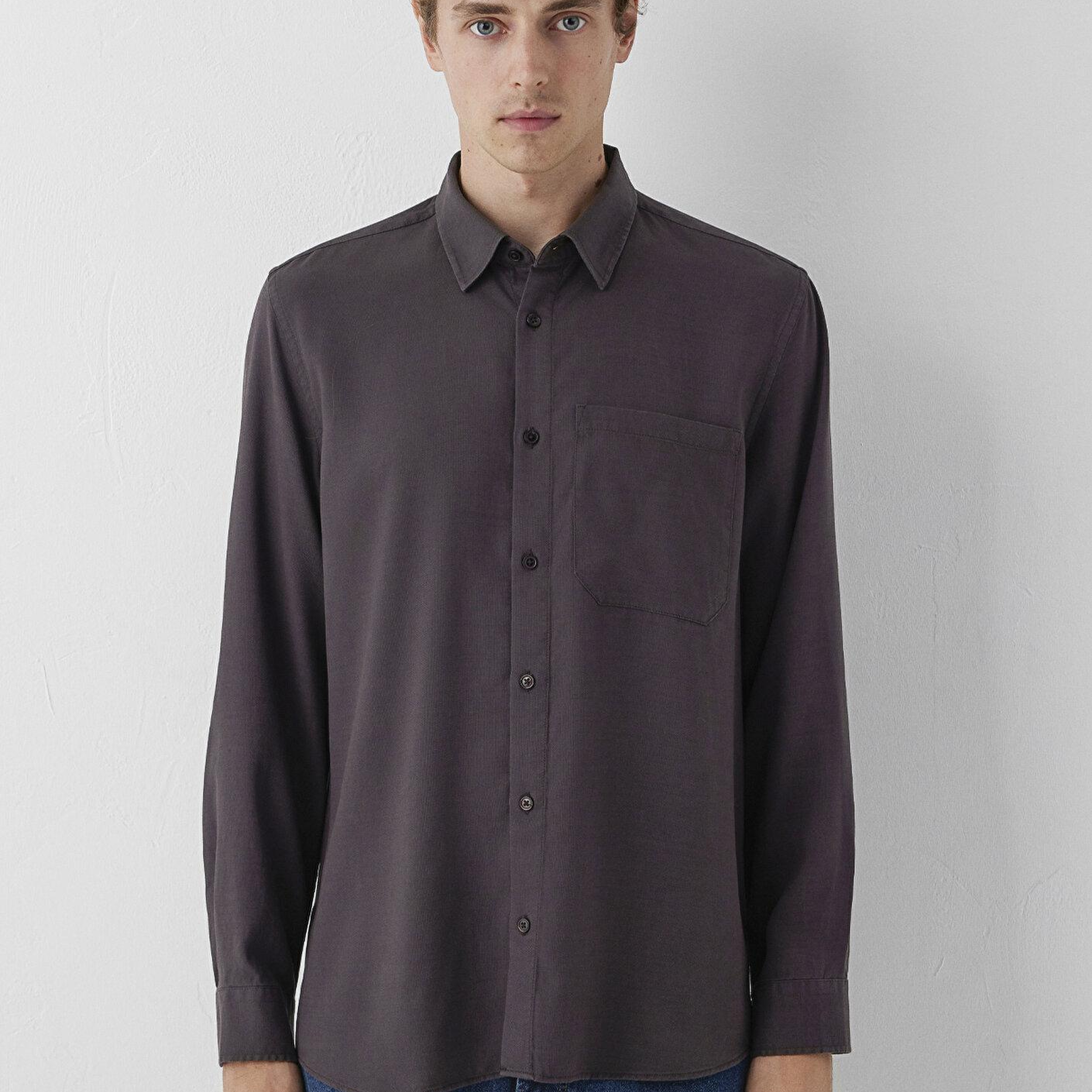 Mavi (Tencel™) Lyocell Kahverengi Gömlek Regular Fit / Normal Kesim 0212075-90892