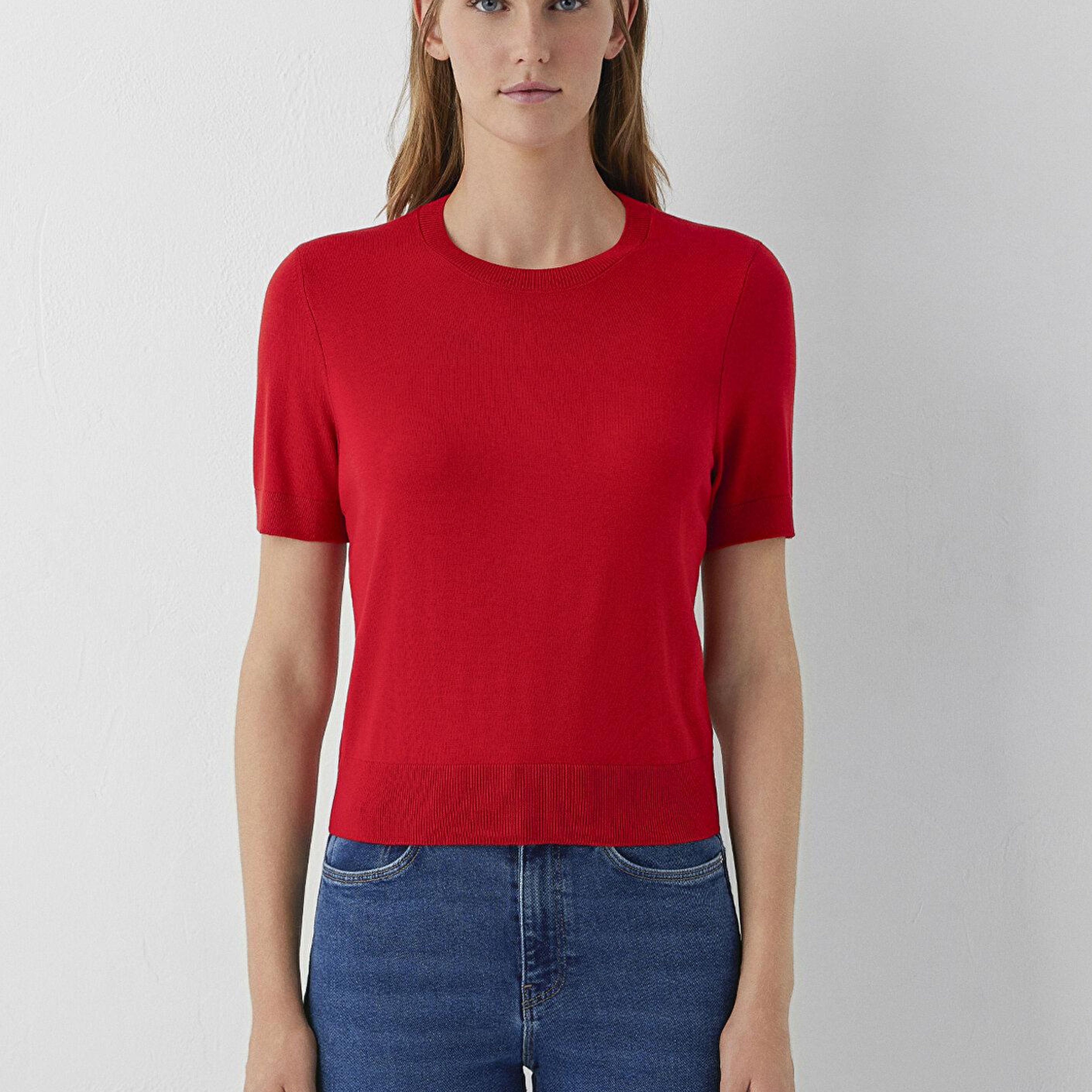 Mavi Kırmızı Kazak Slim Fit / Dar Kesim 1711009-84182