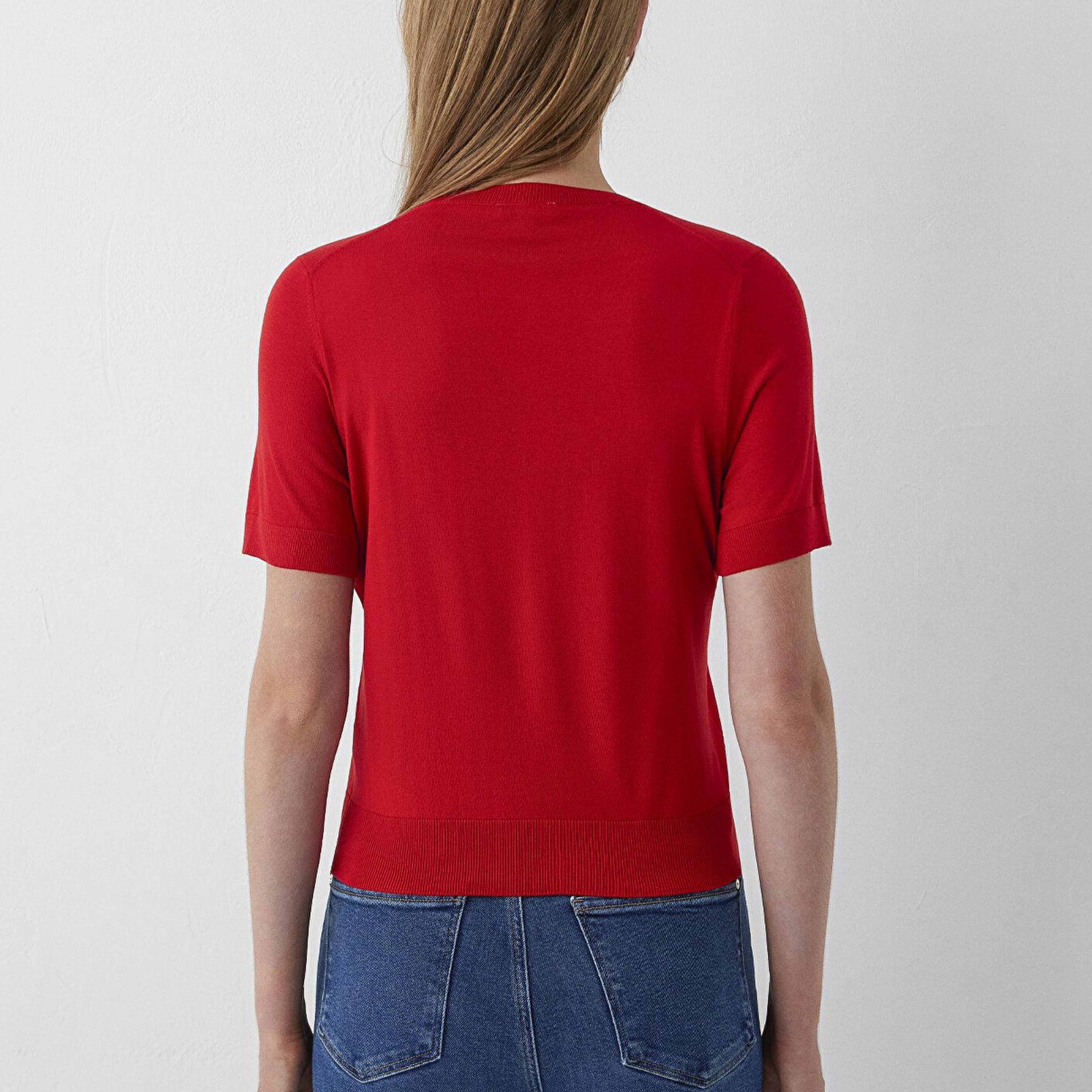Mavi Kırmızı Kazak Slim Fit / Dar Kesim 1711009-84182