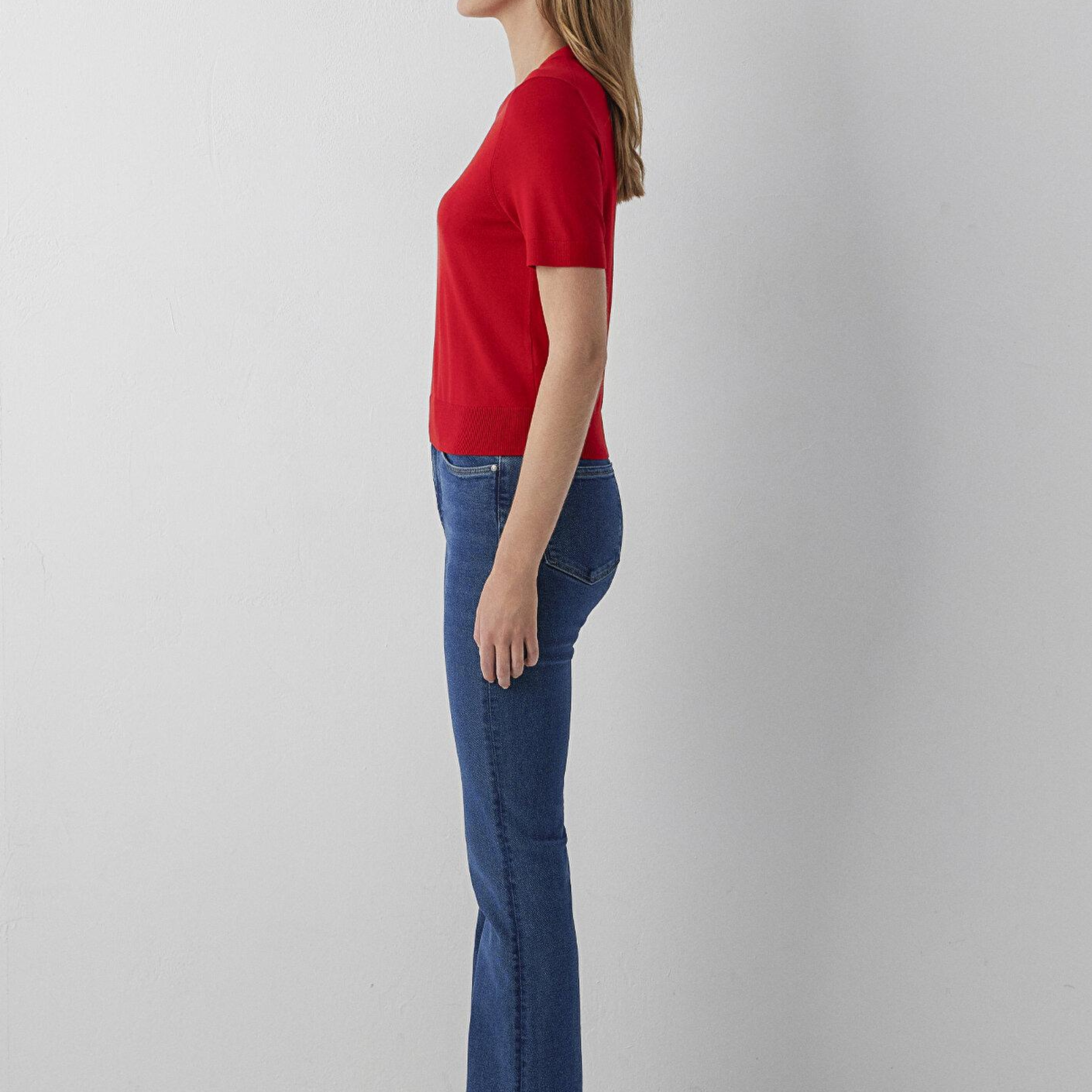 Mavi Kırmızı Kazak Slim Fit / Dar Kesim 1711009-84182