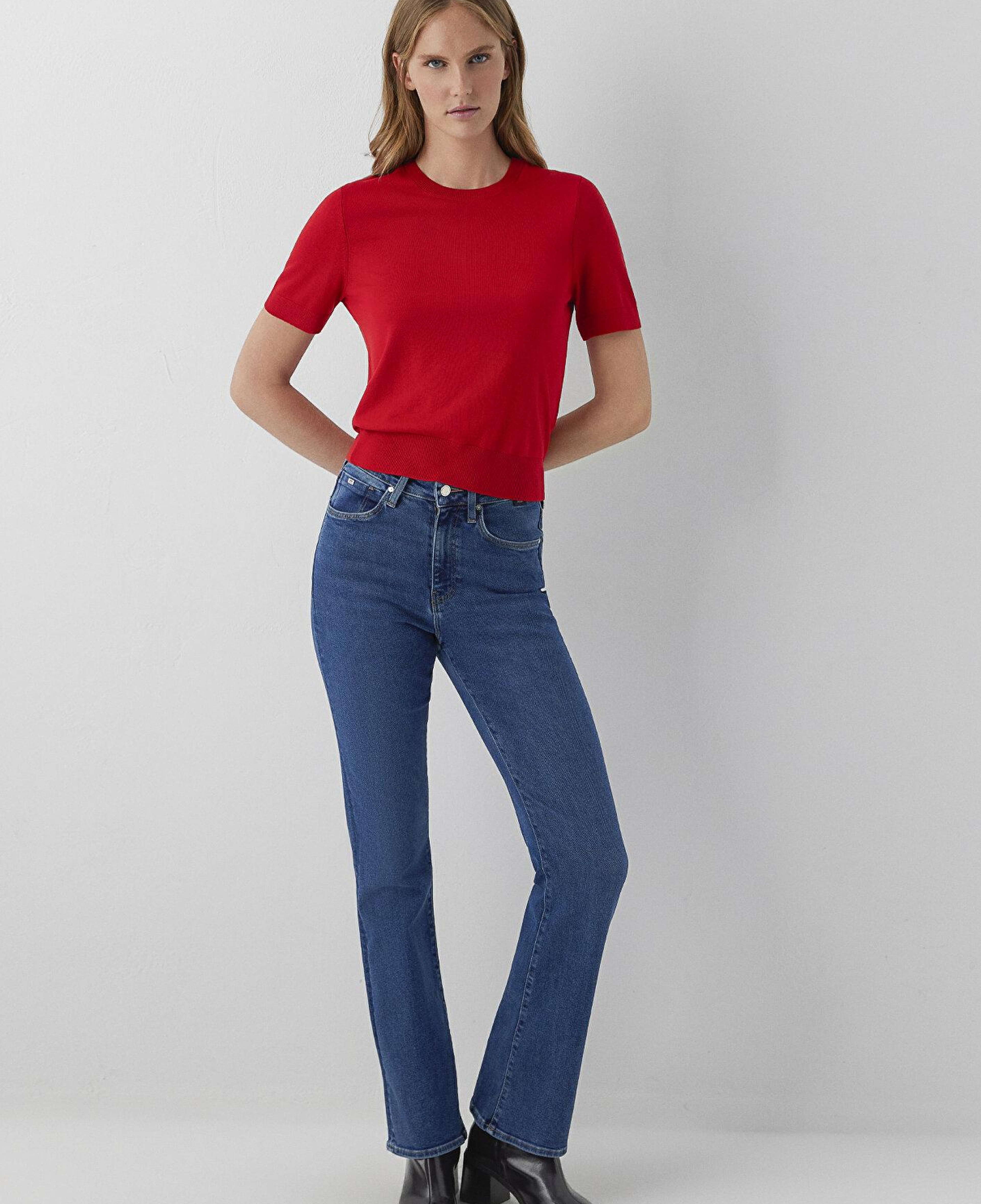 Mavi Kırmızı Kazak Slim Fit / Dar Kesim 1711009-84182