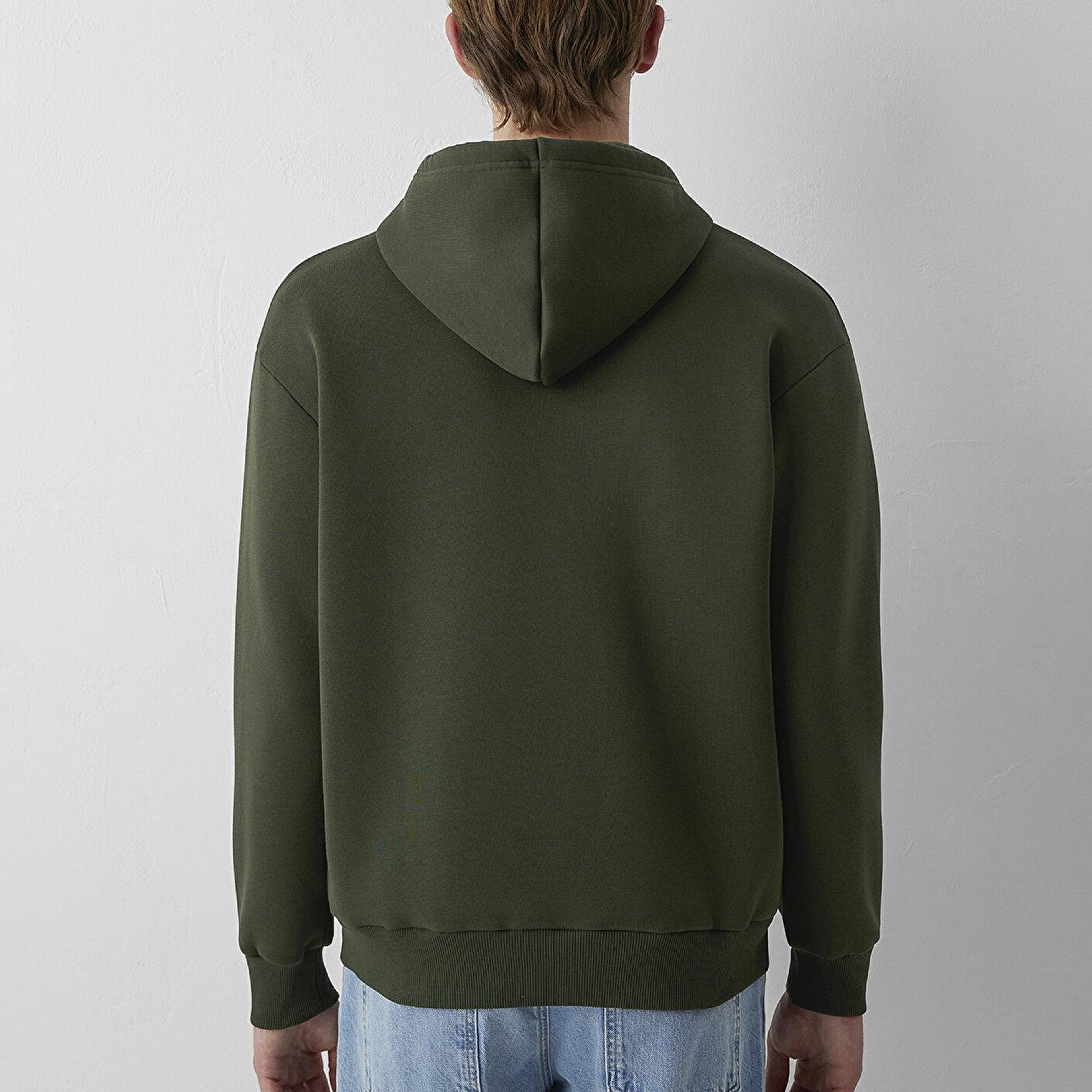 Mavi Mavi Logo Baskılı Kapüşonlu Fermuarlı Yeşil Sweatshirt 0611715-71584