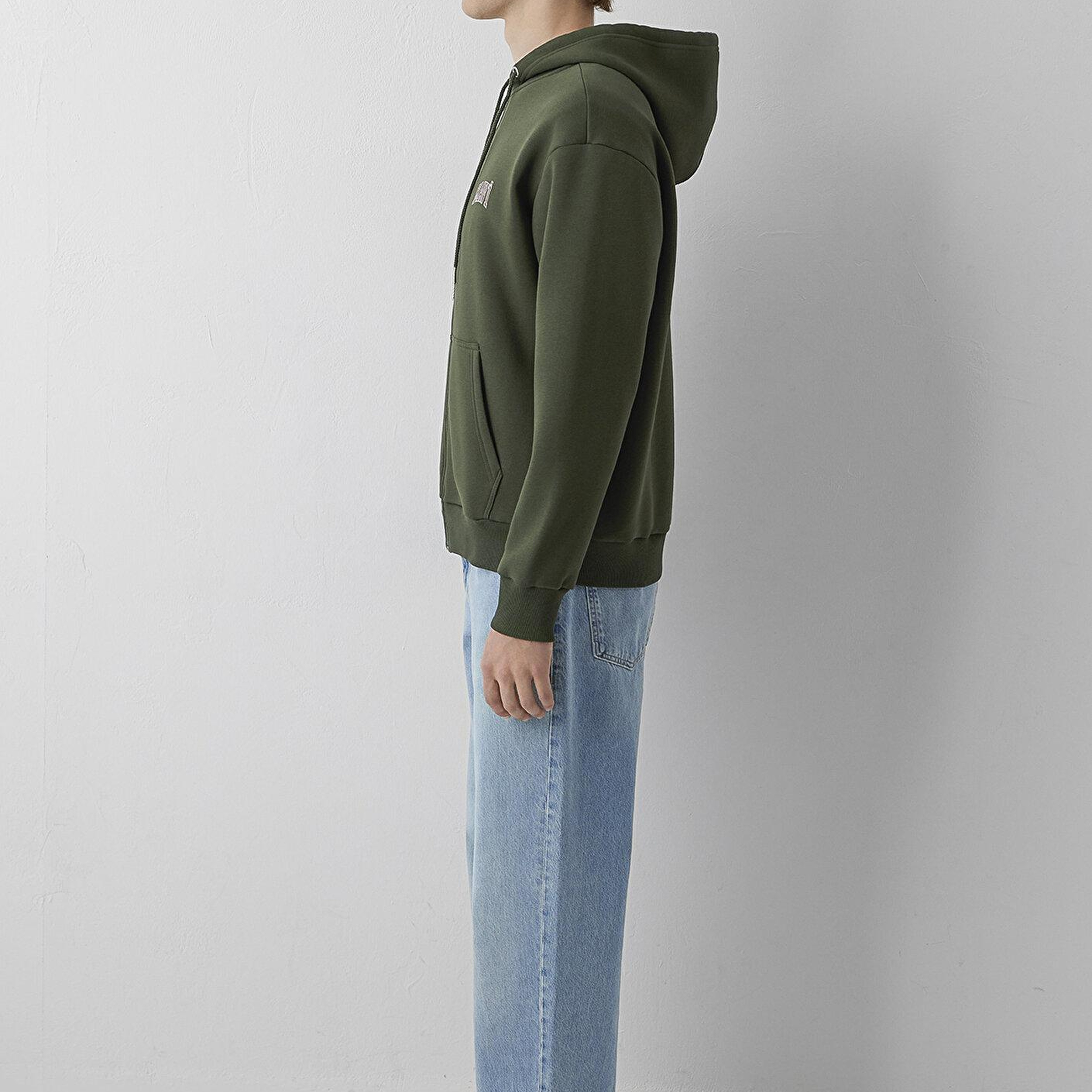 Mavi Mavi Logo Baskılı Kapüşonlu Fermuarlı Yeşil Sweatshirt 0611715-71584