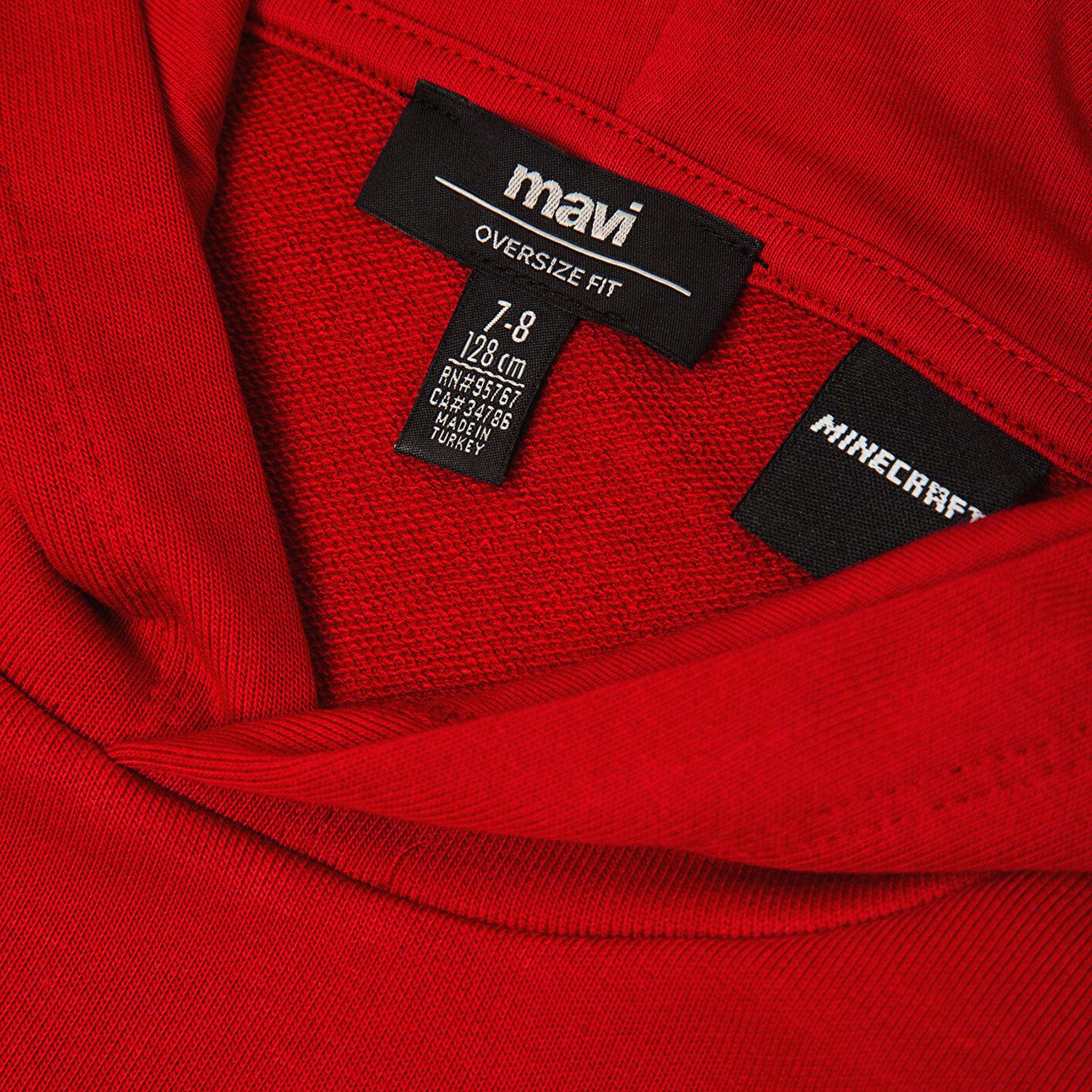 Mavi Minecraft Baskılı Kapüşonlu Sweatshirt 6S10188-80638