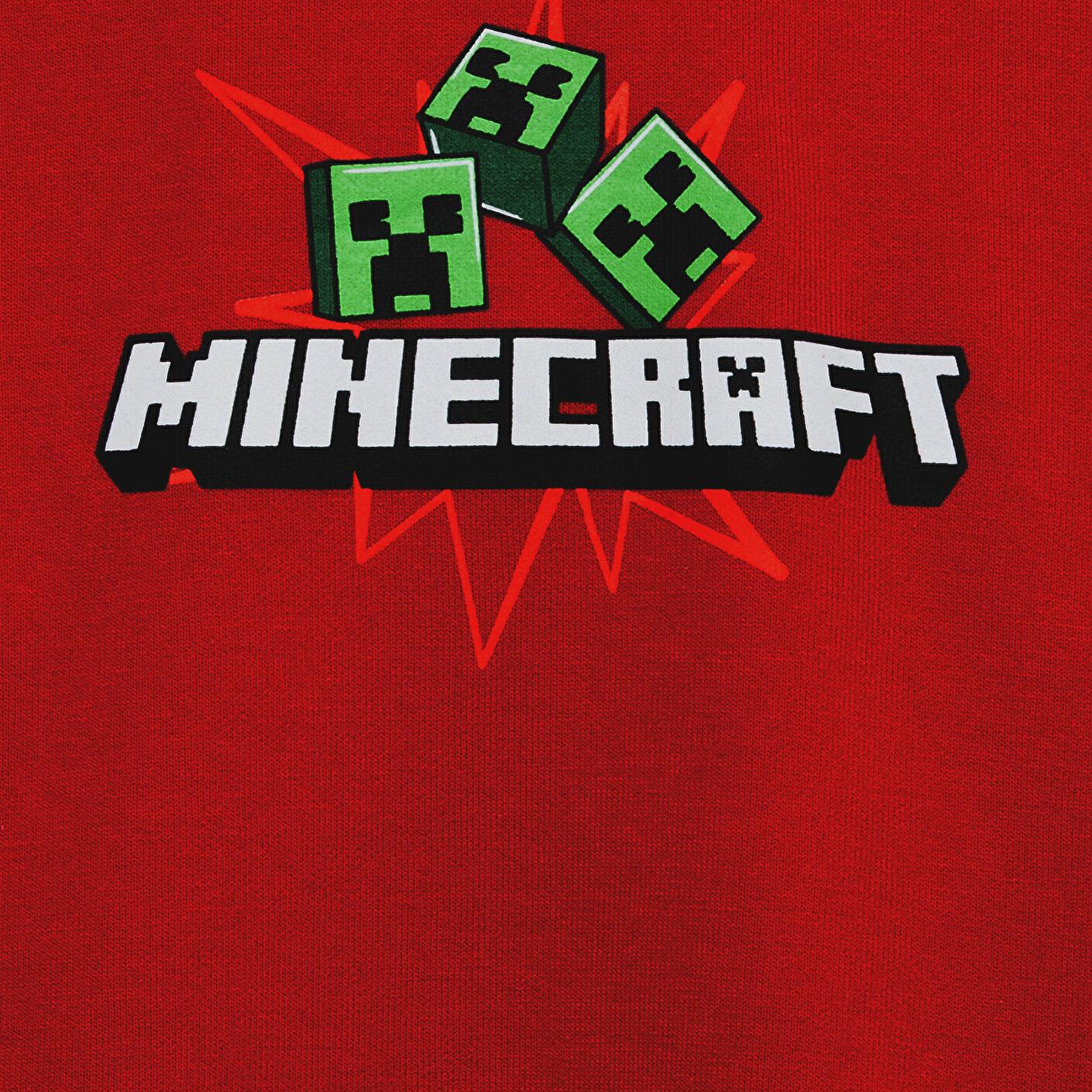 Mavi Minecraft Baskılı Kapüşonlu Sweatshirt 6S10188-80638