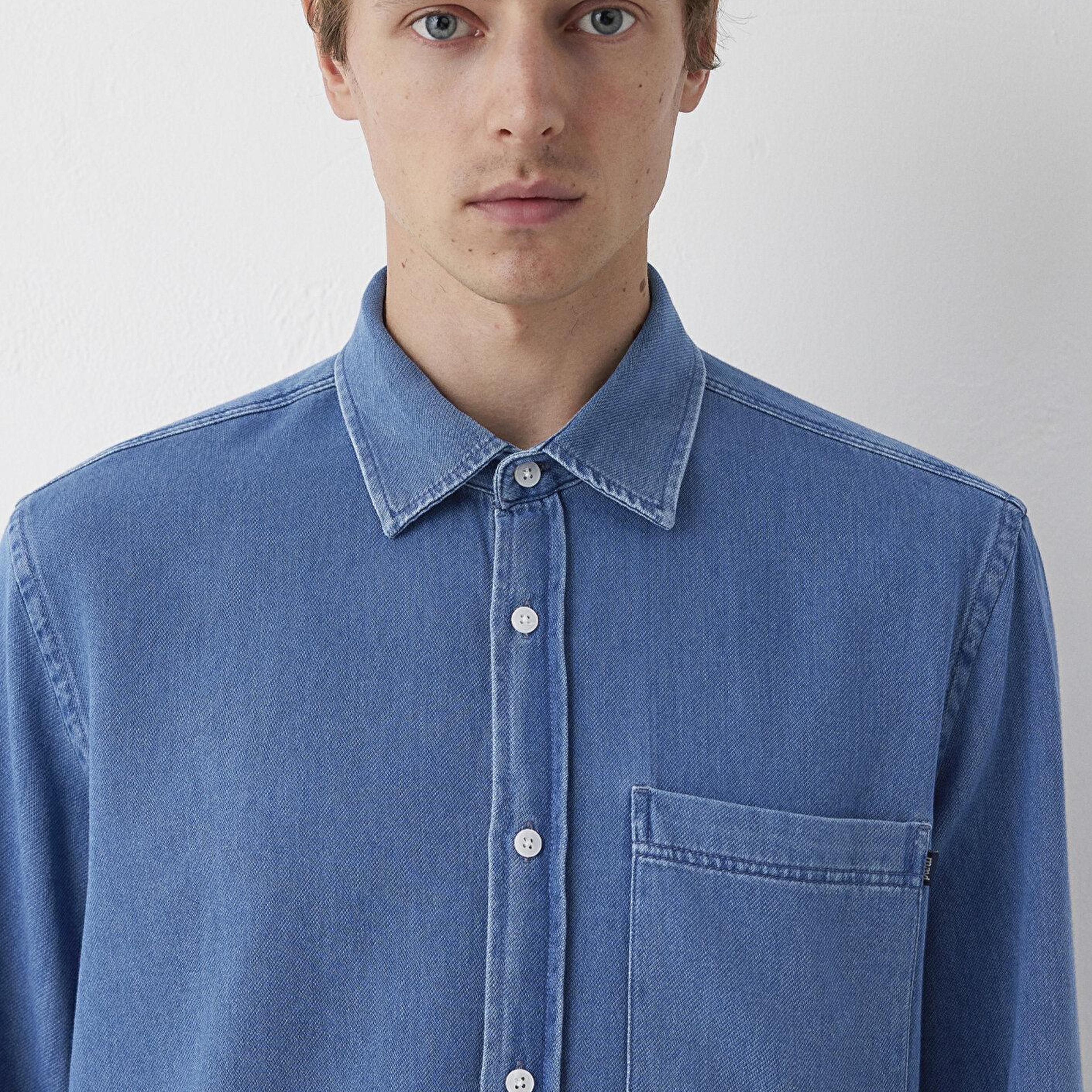 Mavi Lacivert Denim Gömlek Regular Fit / Normal Kesim 0212085-18790