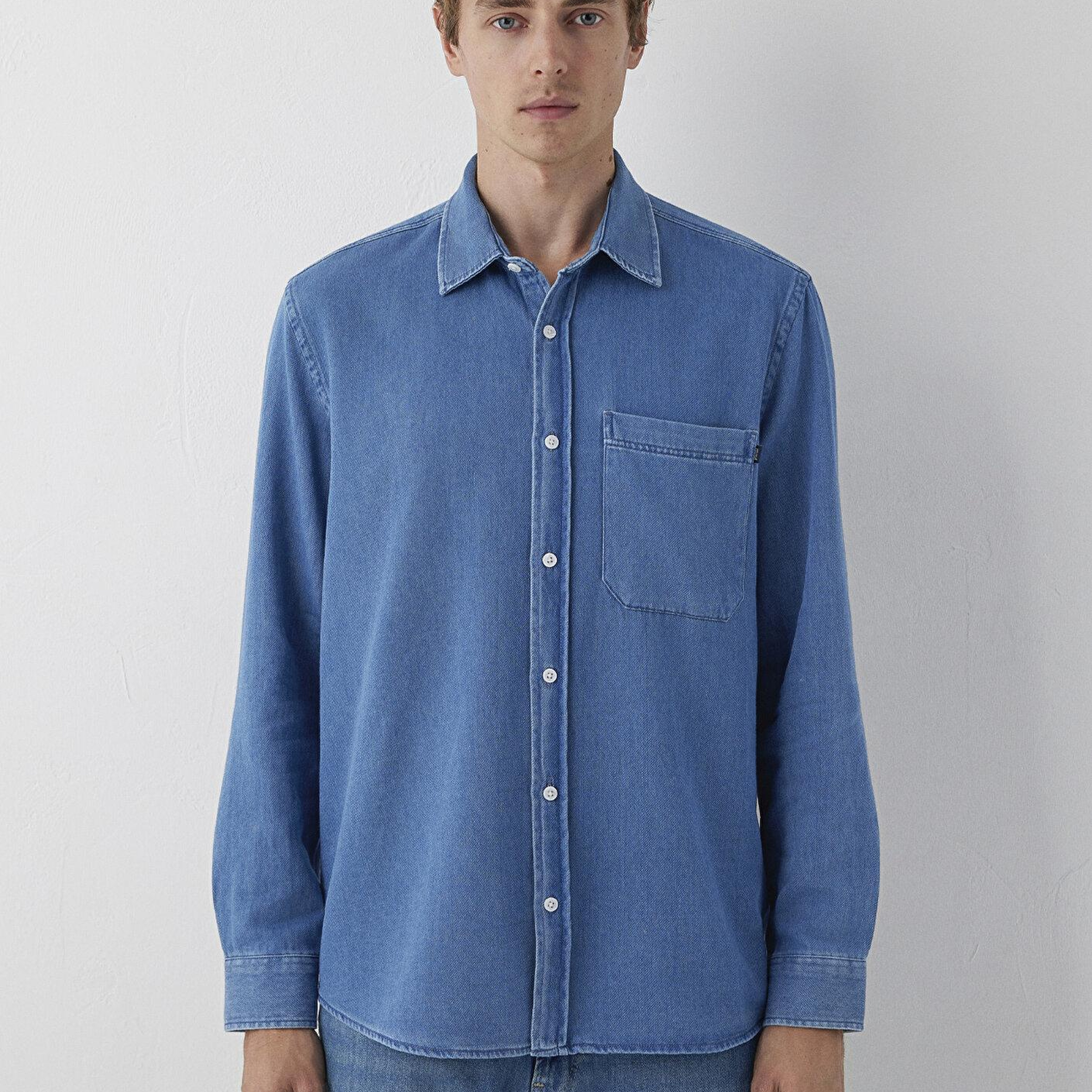 Mavi Lacivert Denim Gömlek Regular Fit / Normal Kesim 0212085-18790
