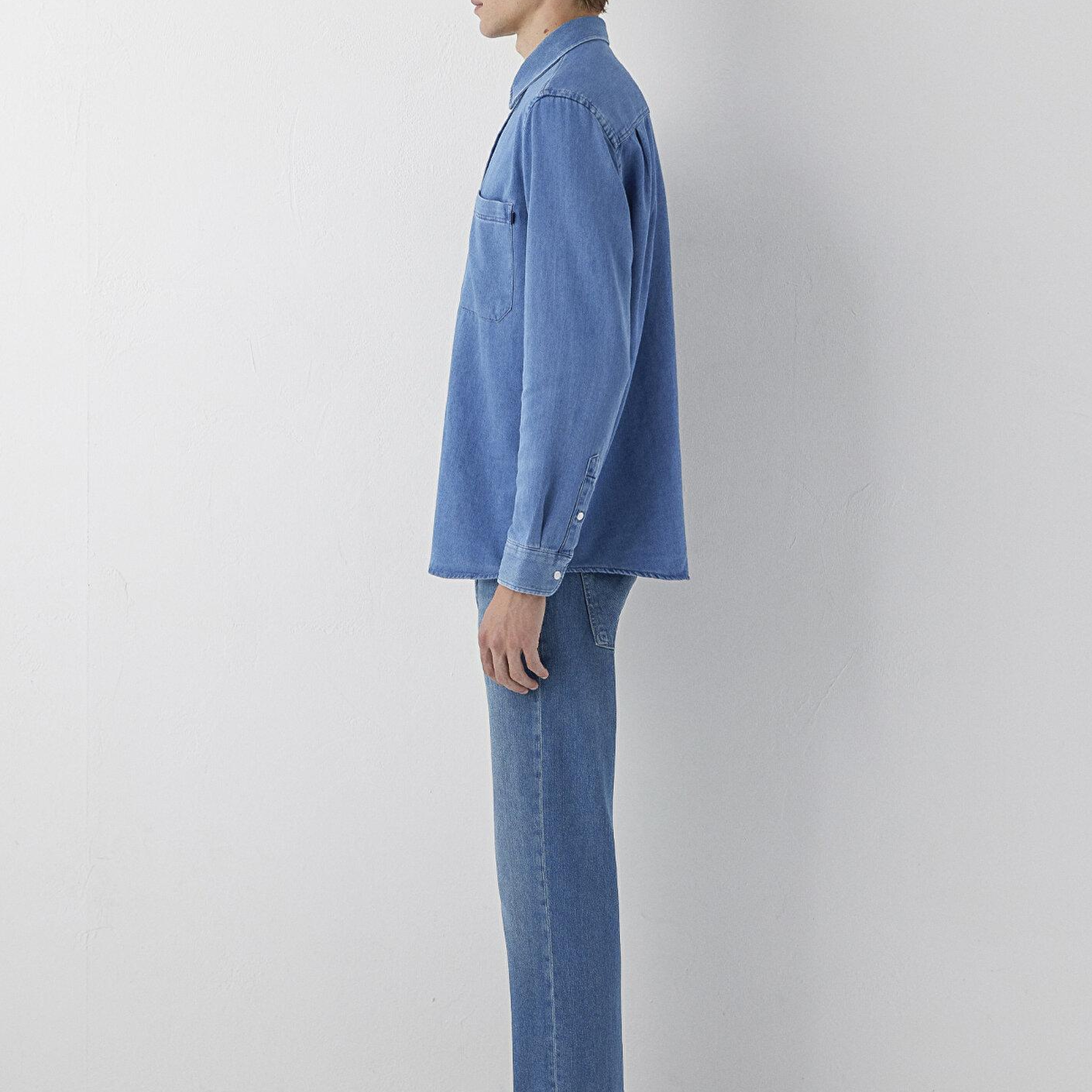 Mavi Lacivert Denim Gömlek Regular Fit / Normal Kesim 0212085-18790