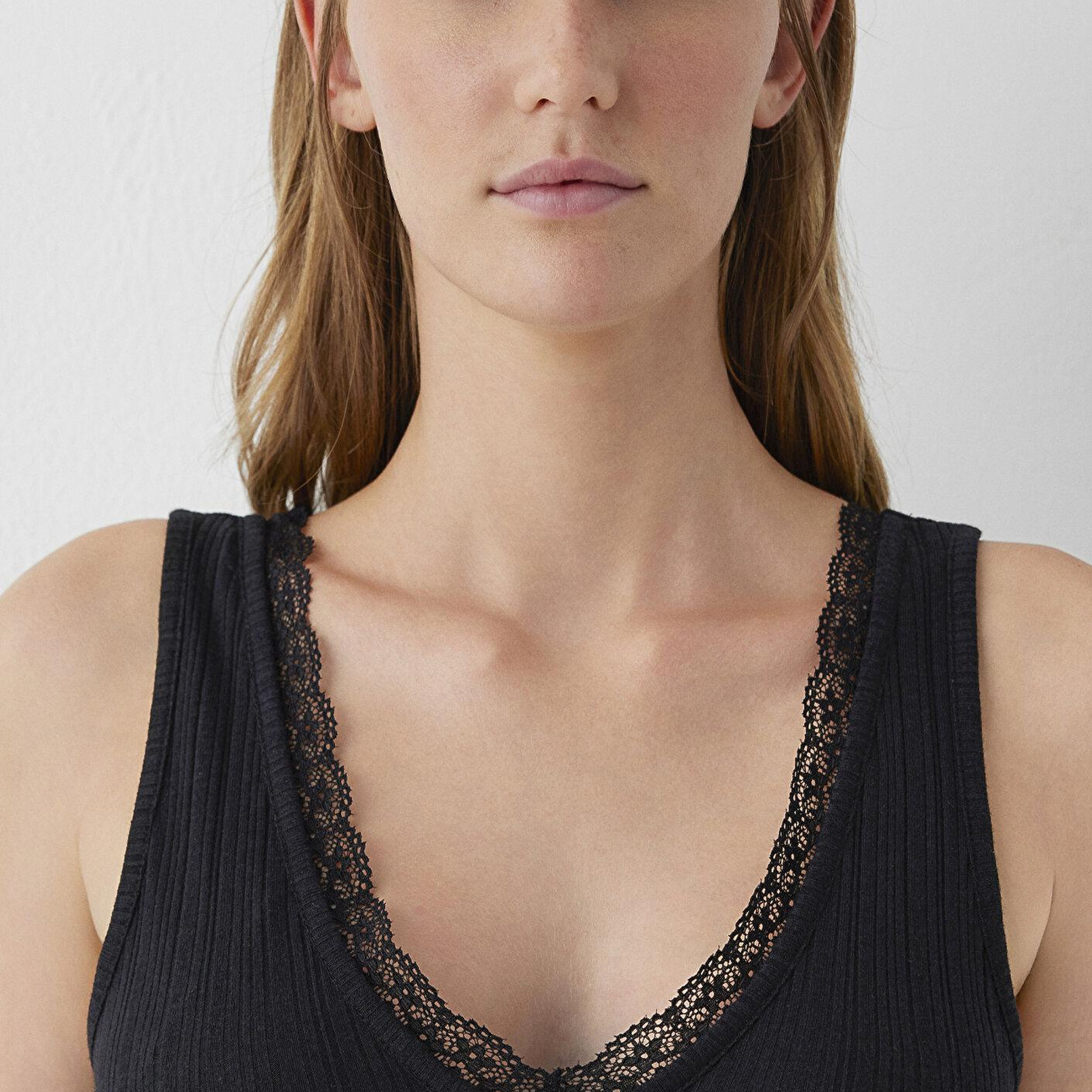 Mavi Modal (Tencel™) Karışımlı Siyah Atlet Fitted / Vücuda Oturan Kesim 1614026-900