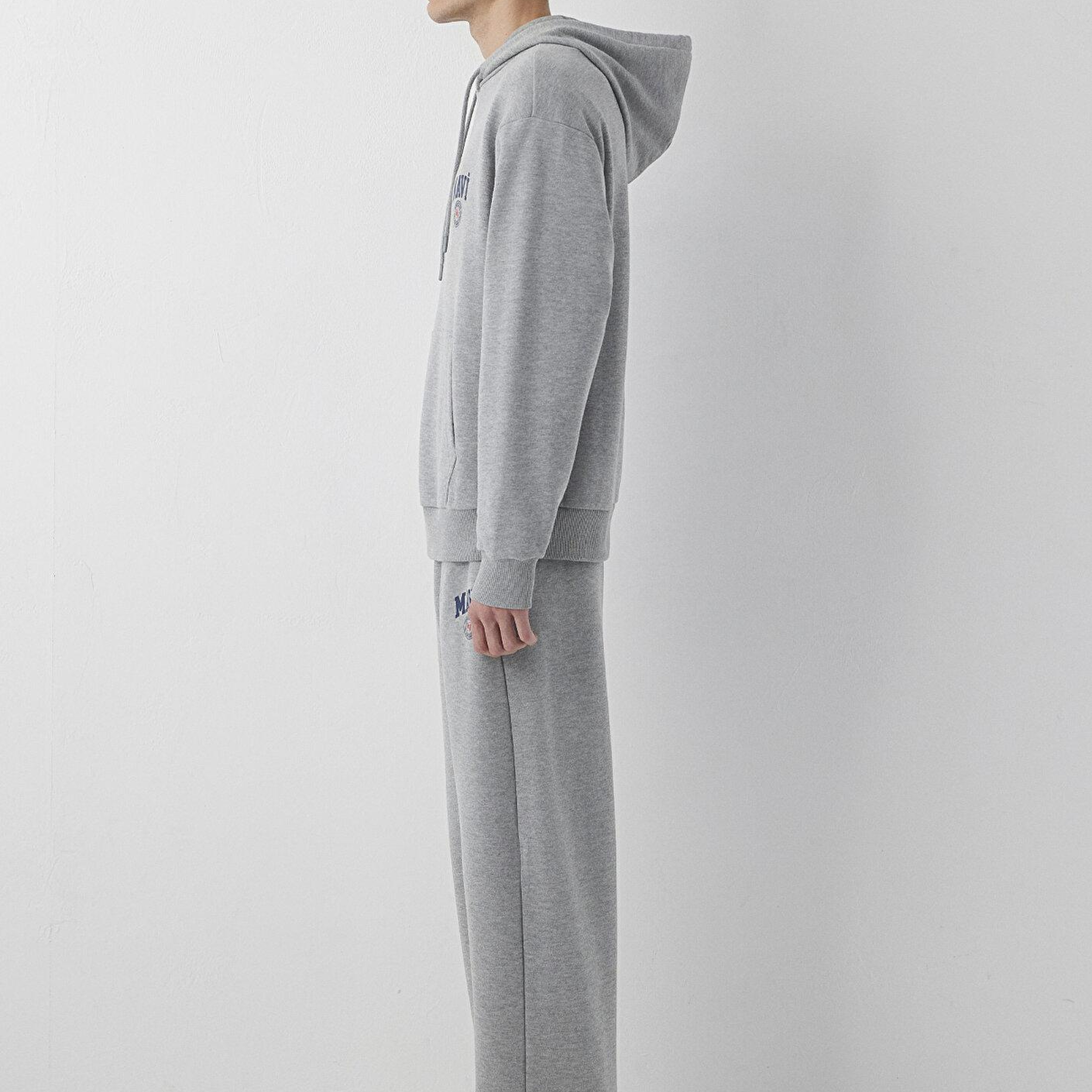 Mavi Mavi Logo Baskılı Kapüşonlu Gri Sweatshirt 0S10656-80018