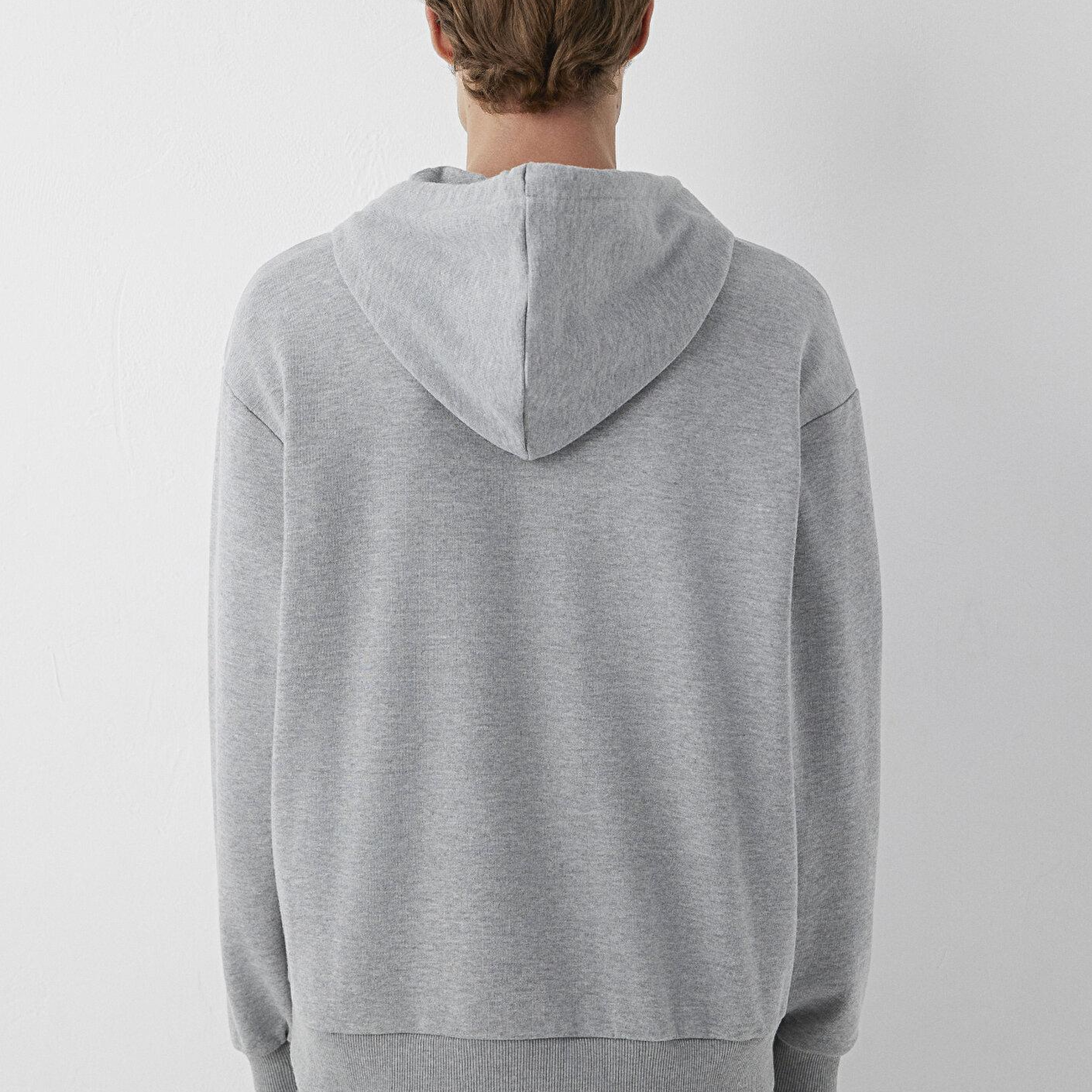 Mavi Mavi Logo Baskılı Kapüşonlu Gri Sweatshirt 0S10656-80018