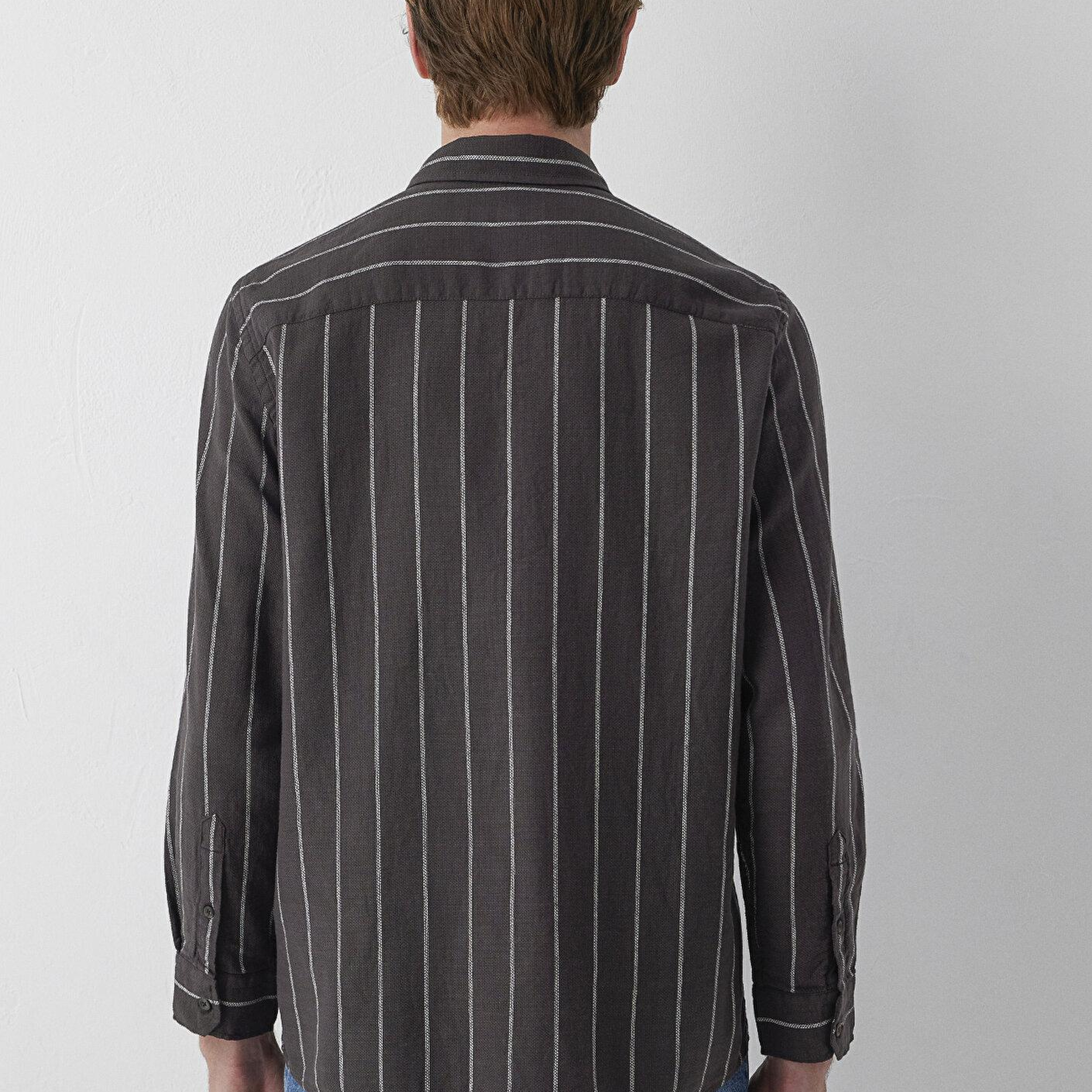 Mavi Çizgili Gömlek Regular Fit / Normal Kesim 0211712-91751