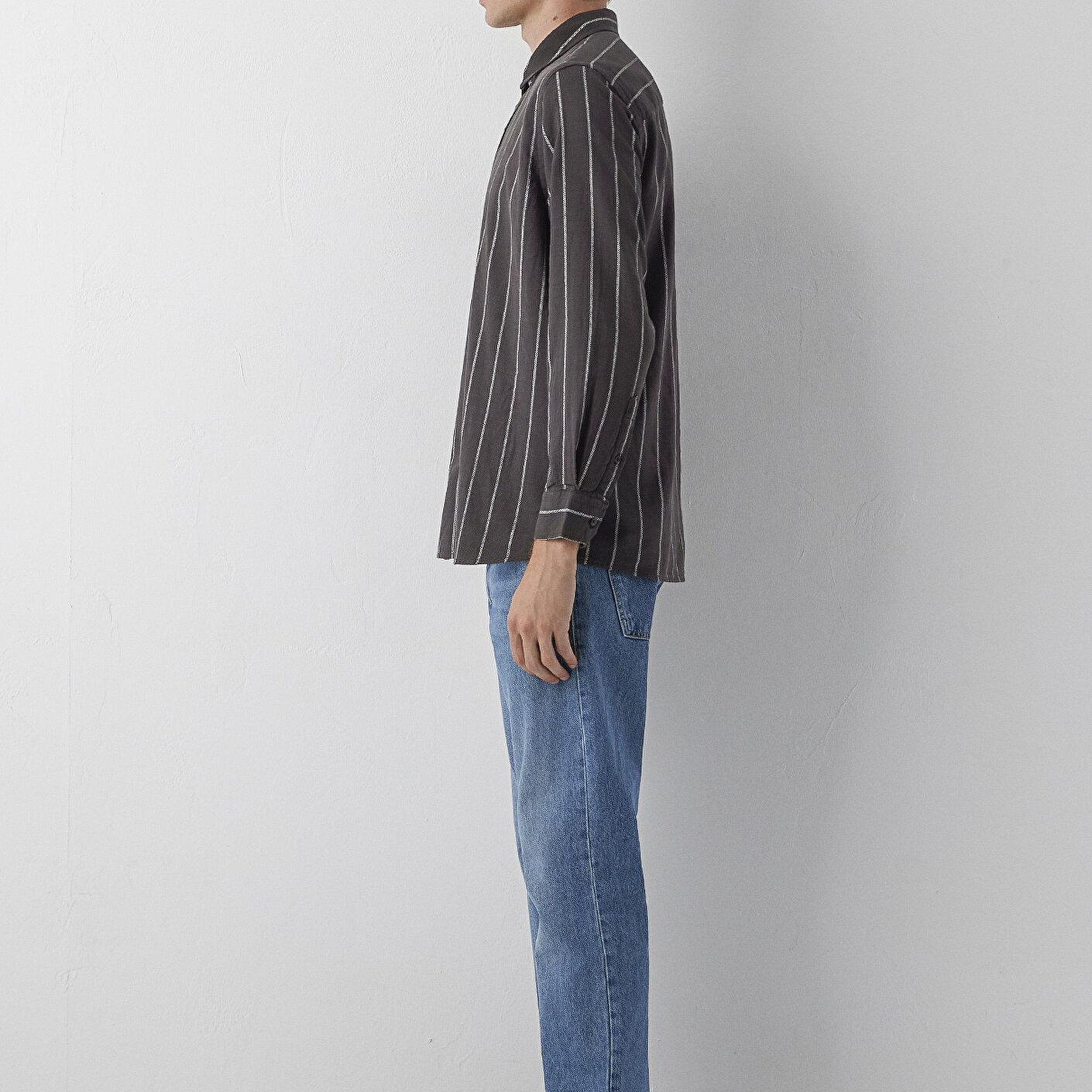 Mavi Çizgili Gömlek Regular Fit / Normal Kesim 0211712-91751