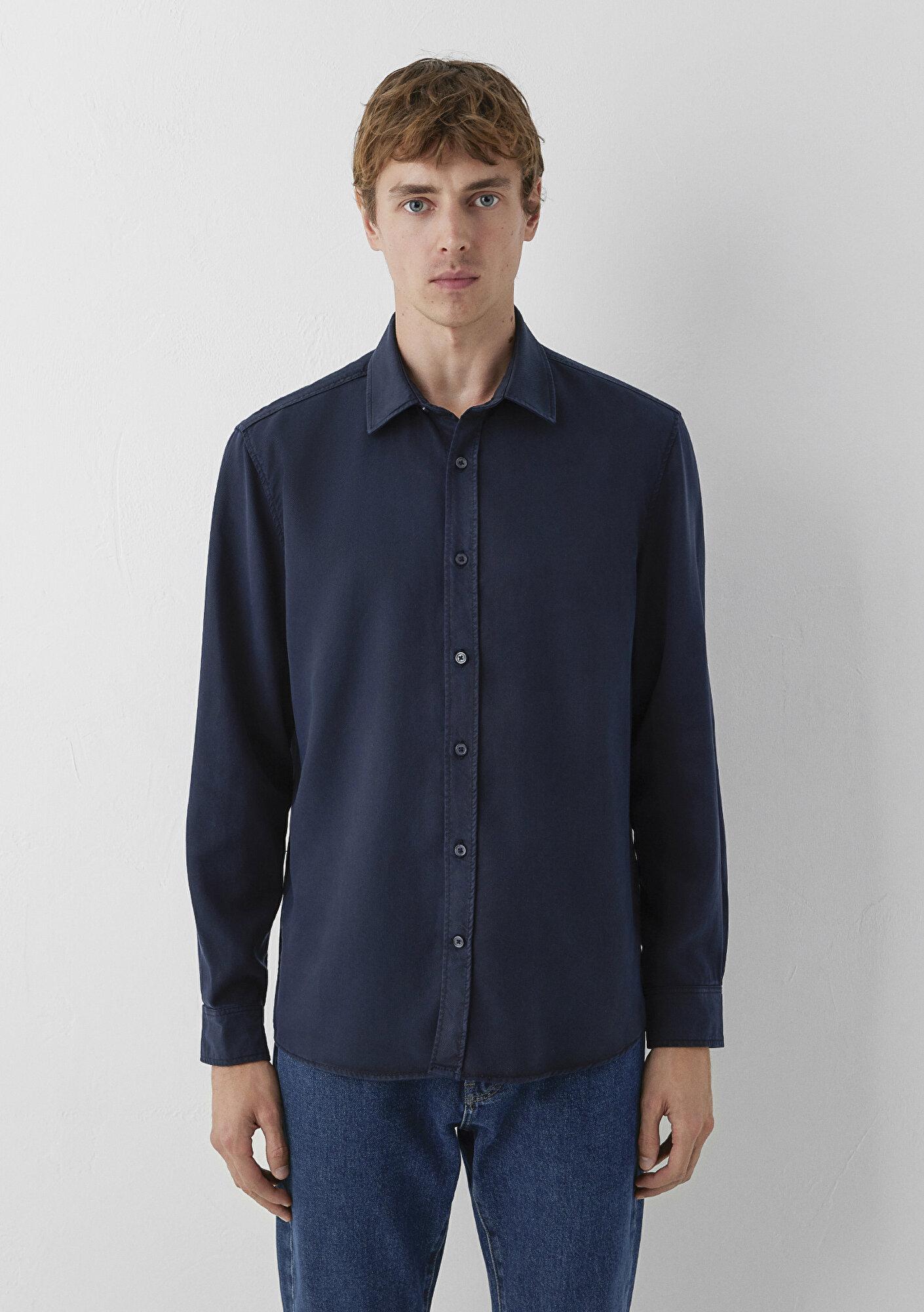 Mavi (TENCEL™) Lyocell Lacivert Gömlek Regular Fit / Normal Kesim 0210818-70489