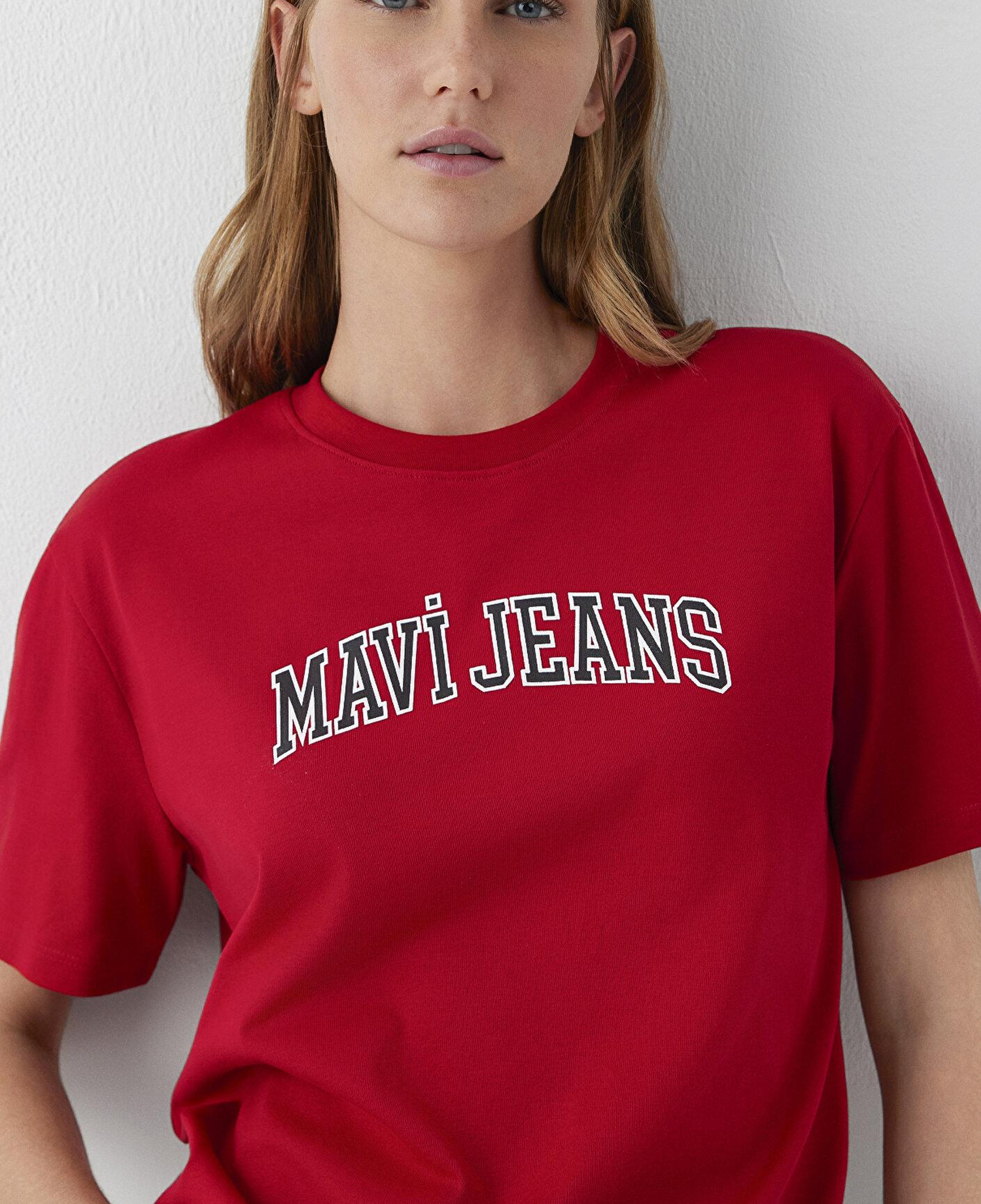 Mavi Mavi Jeans Baskılı Kırmızı Tişört Regular Fit / Normal Kesim 1614381-86417