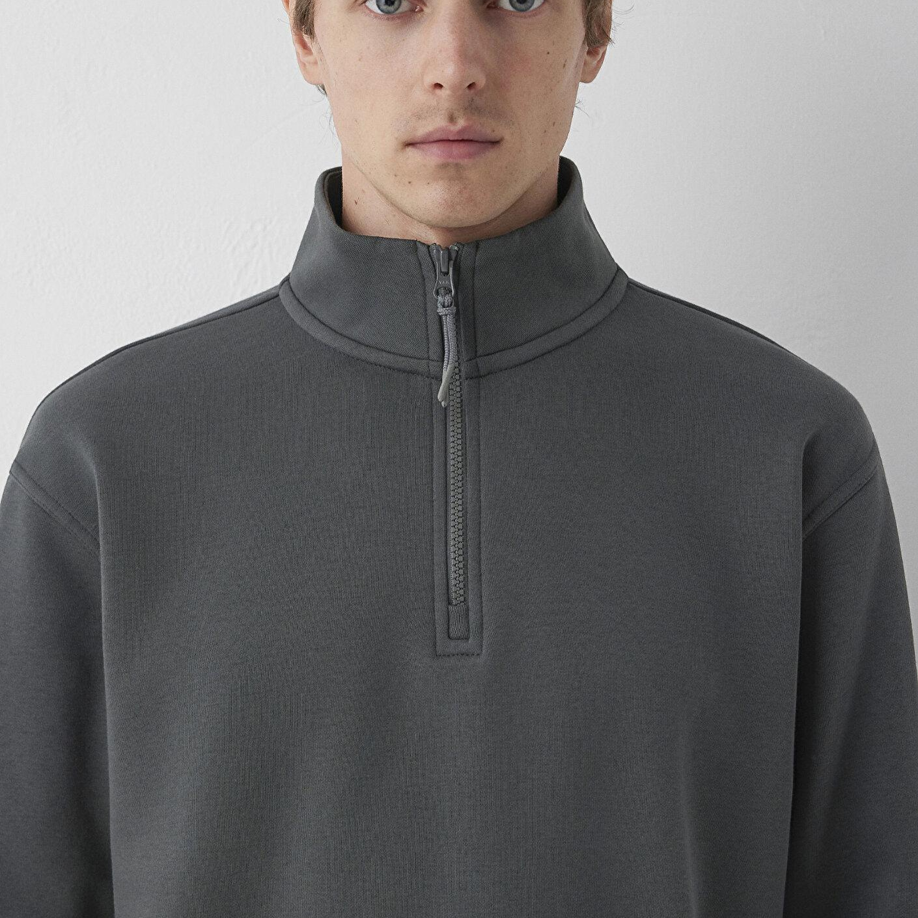Mavi Yarı Fermuarlı Antrasit Basic Sweatshirt 0S10278-91268