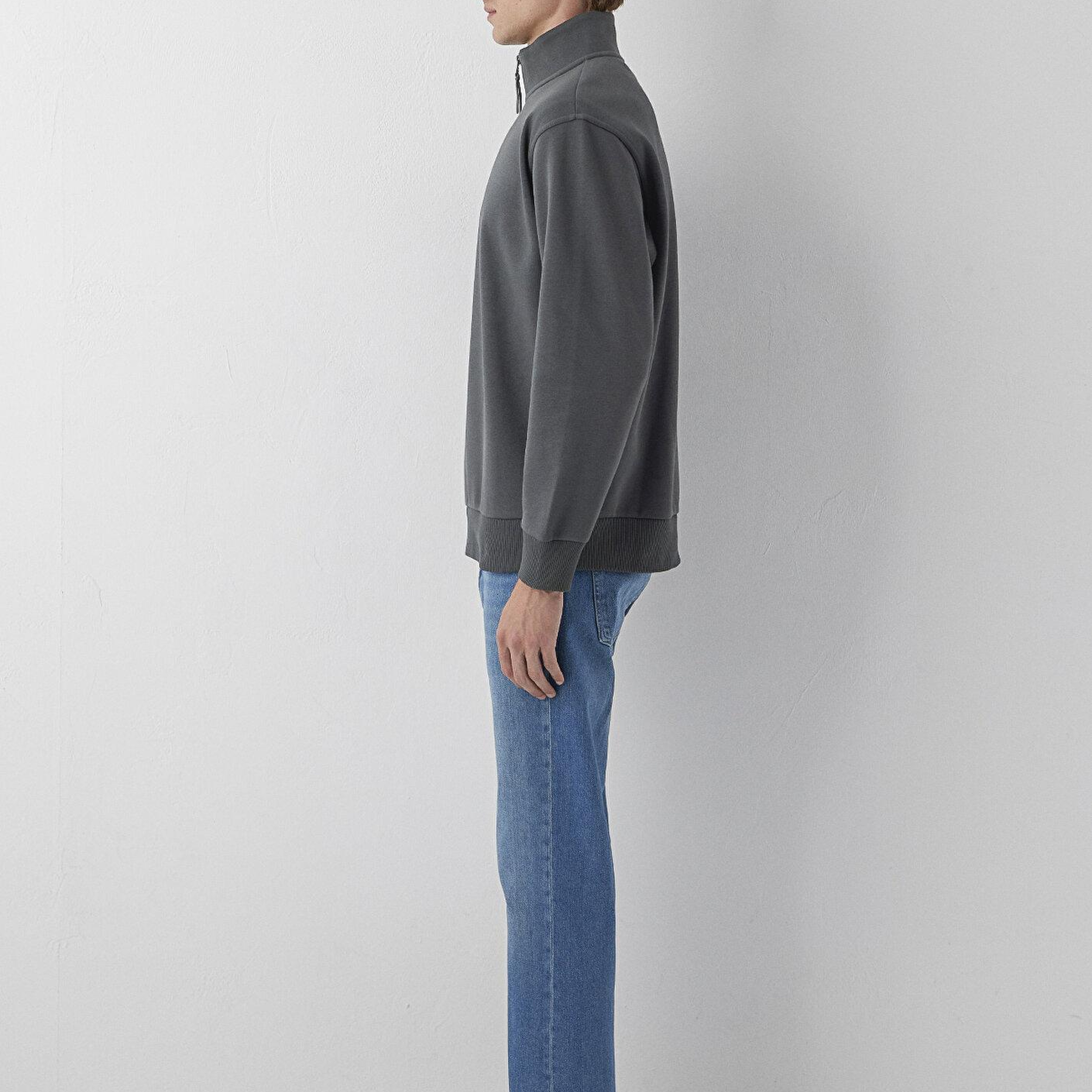 Mavi Yarı Fermuarlı Antrasit Basic Sweatshirt 0S10278-91268