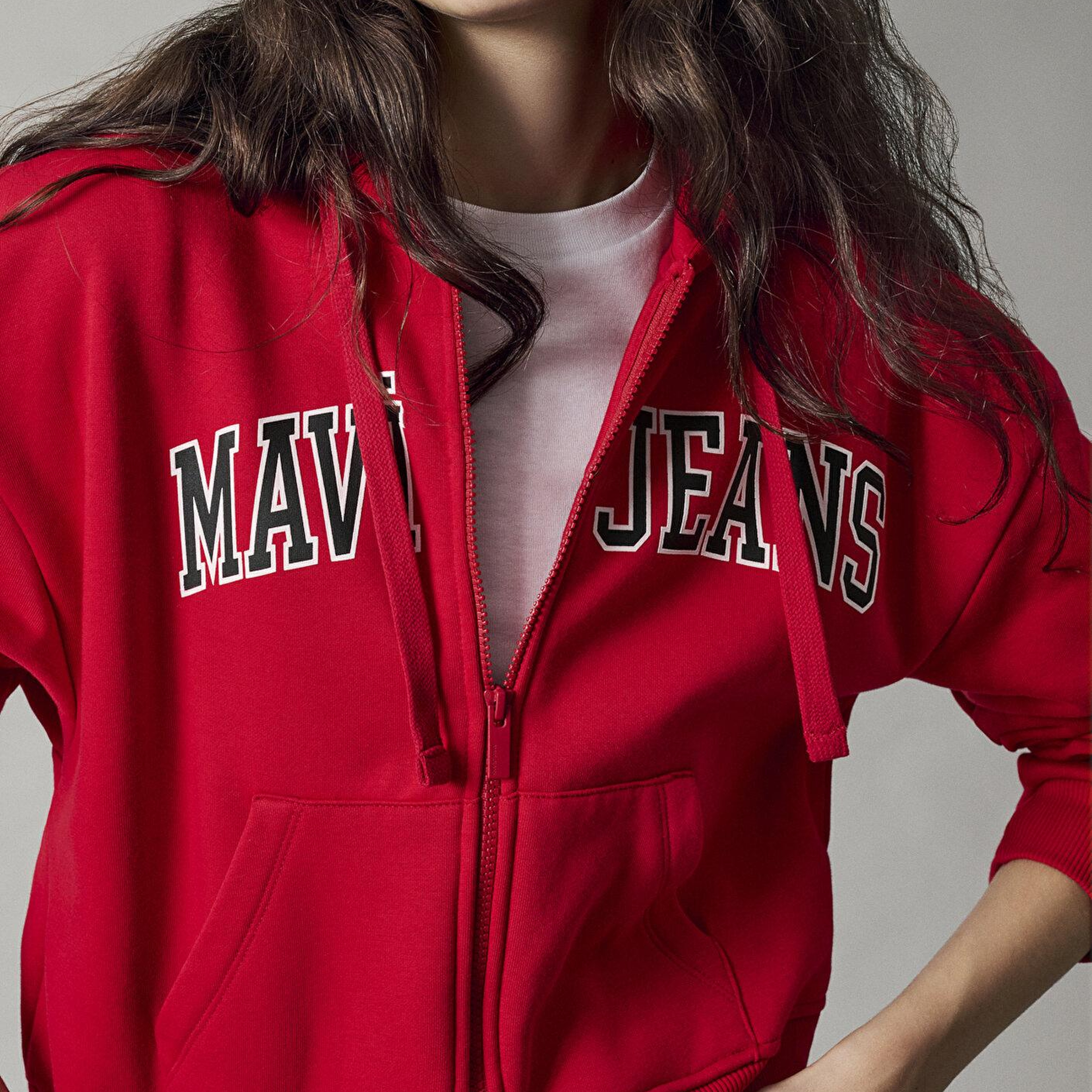 Mavi Mavi Jeans Kapüşonlu Kırmızı Sweatshirt 1S10587-86417
