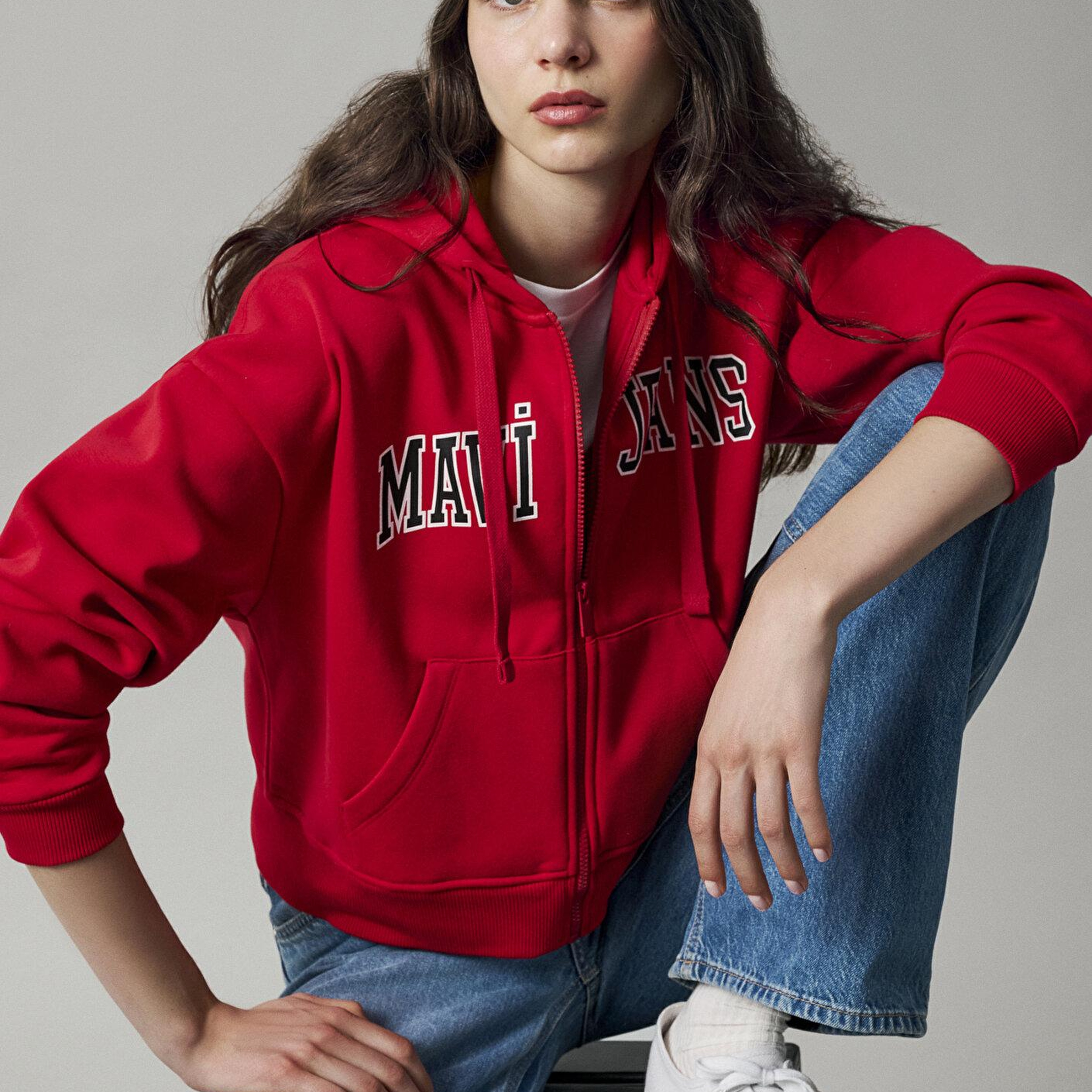 Mavi Mavi Jeans Kapüşonlu Kırmızı Sweatshirt 1S10587-86417