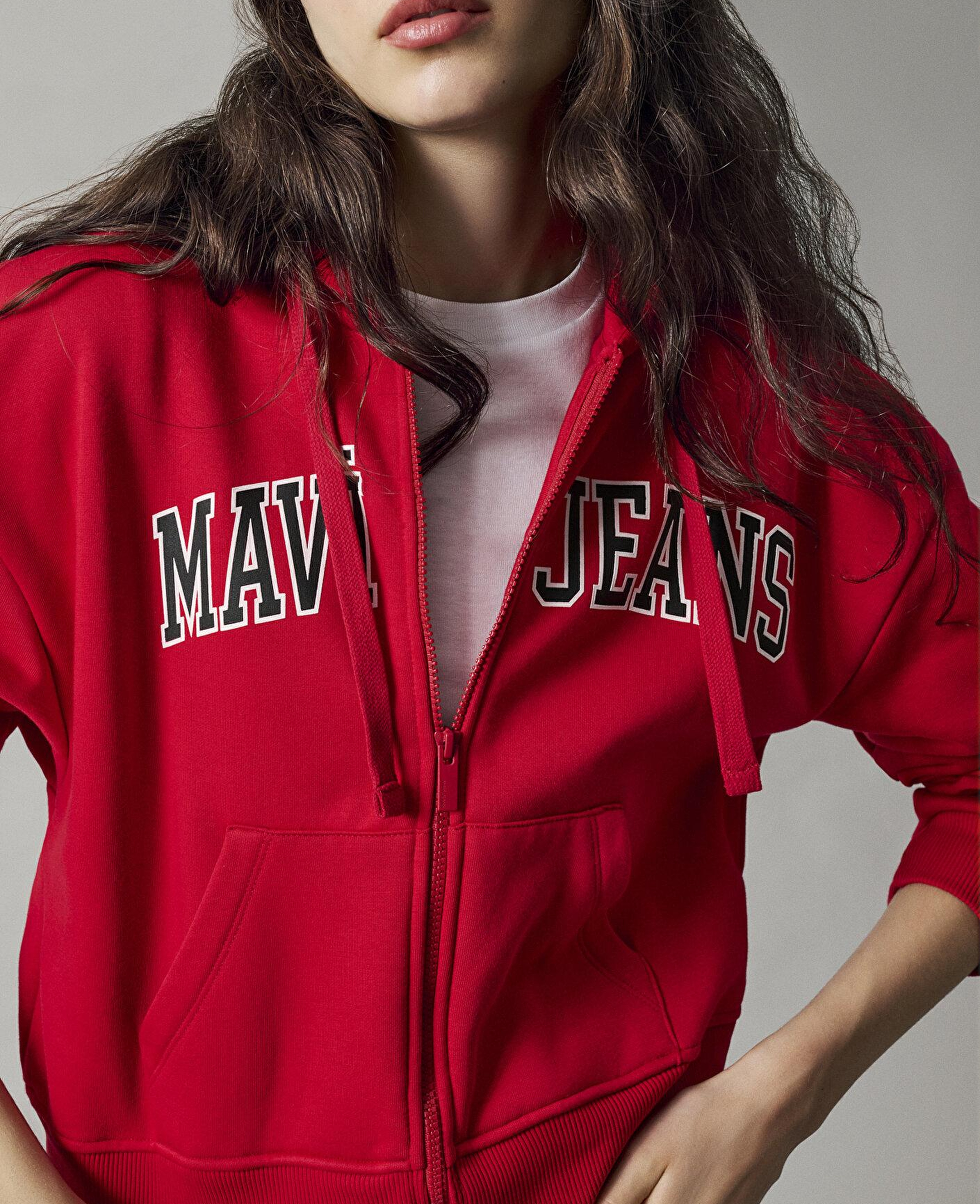 Mavi Mavi Jeans Kapüşonlu Kırmızı Sweatshirt 1S10587-86417
