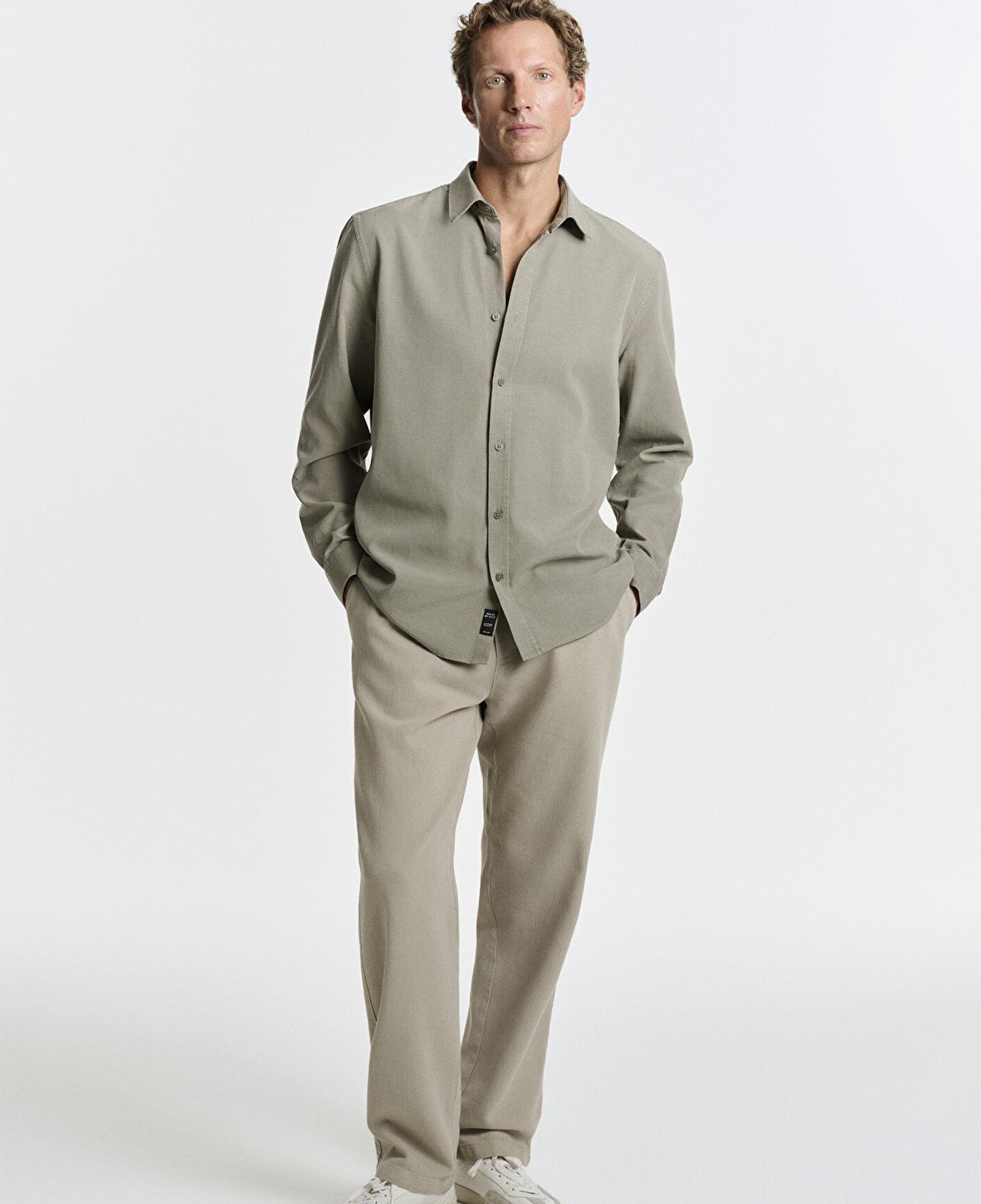 Mavi Keten (Tencel™) Lyocell Karışımlı Gri Jogger Pantolon 0010628-70146