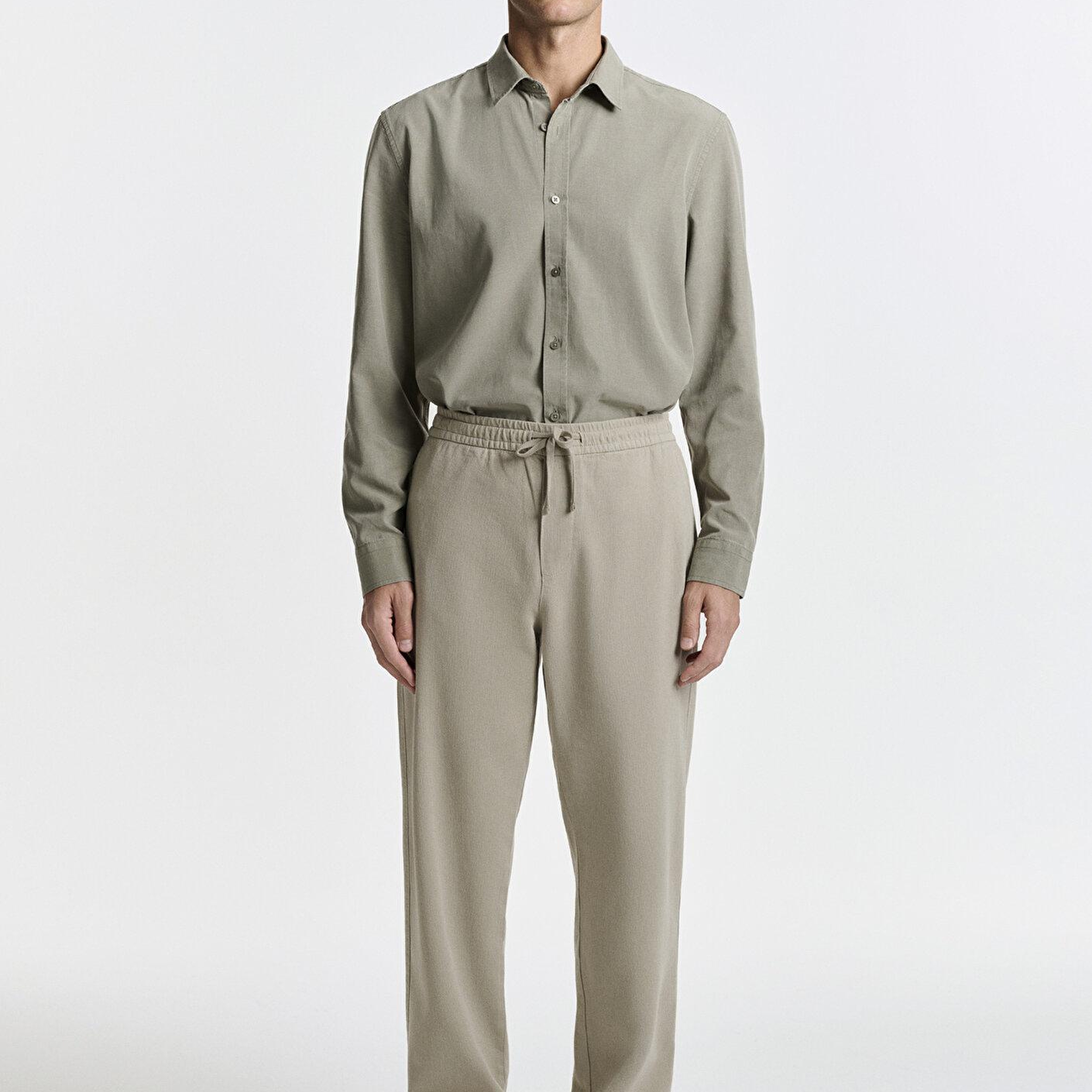 Mavi Keten (Tencel™) Lyocell Karışımlı Gri Jogger Pantolon 0010628-70146