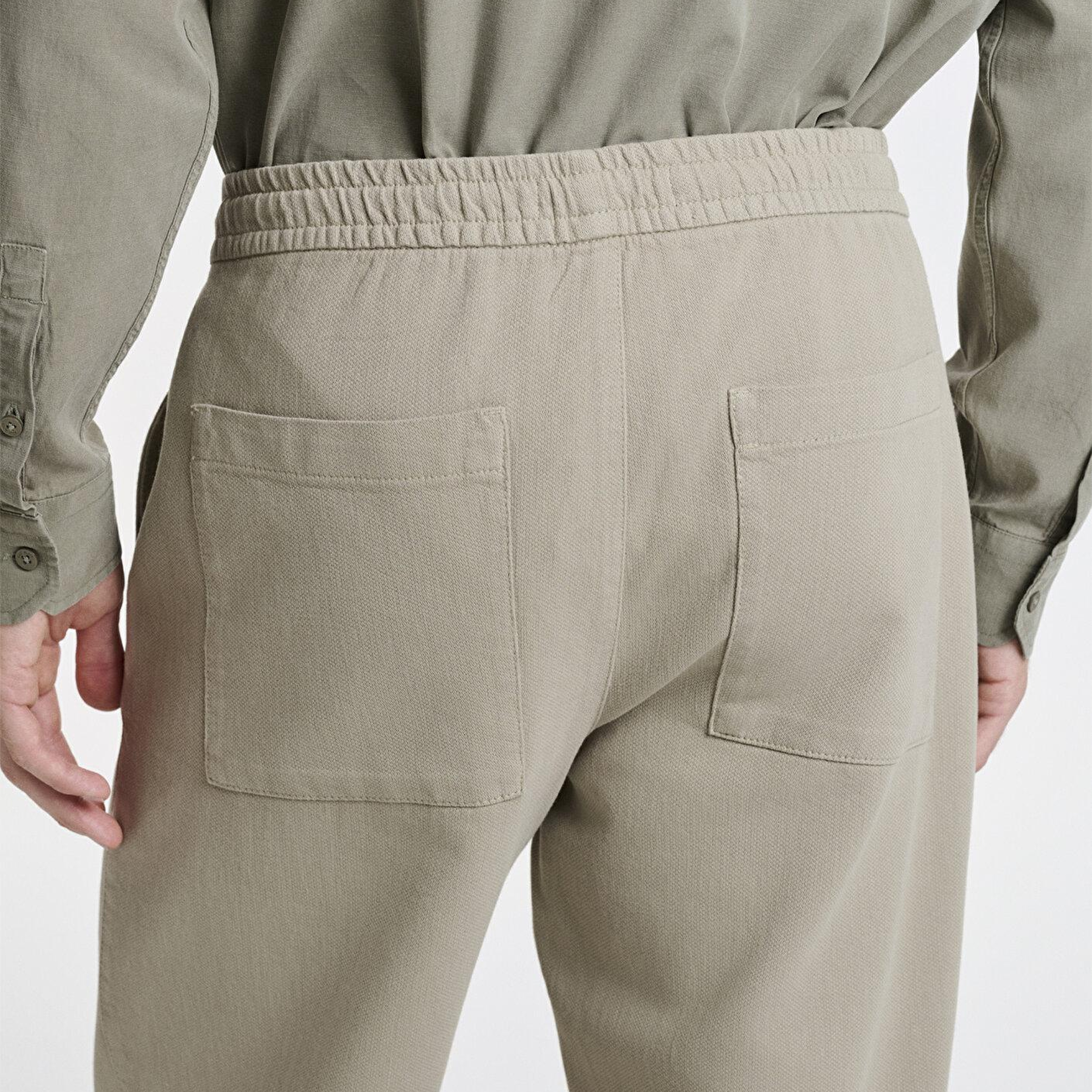 Mavi Keten (Tencel™) Lyocell Karışımlı Gri Jogger Pantolon 0010628-70146