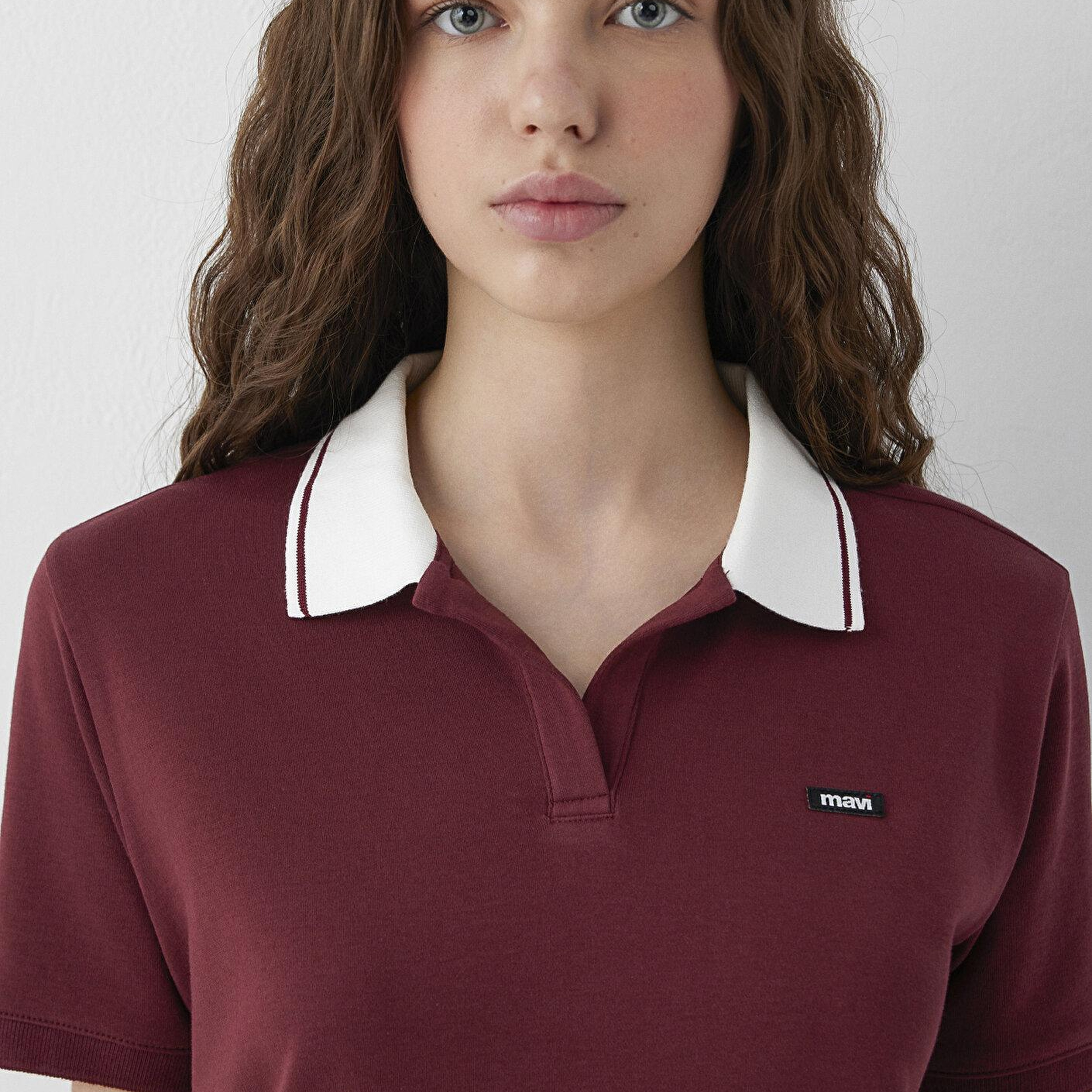Mavi Mavi Logo Baskılı Bordo Tişört Regular Fit / Normal Kesim 1614193-85633