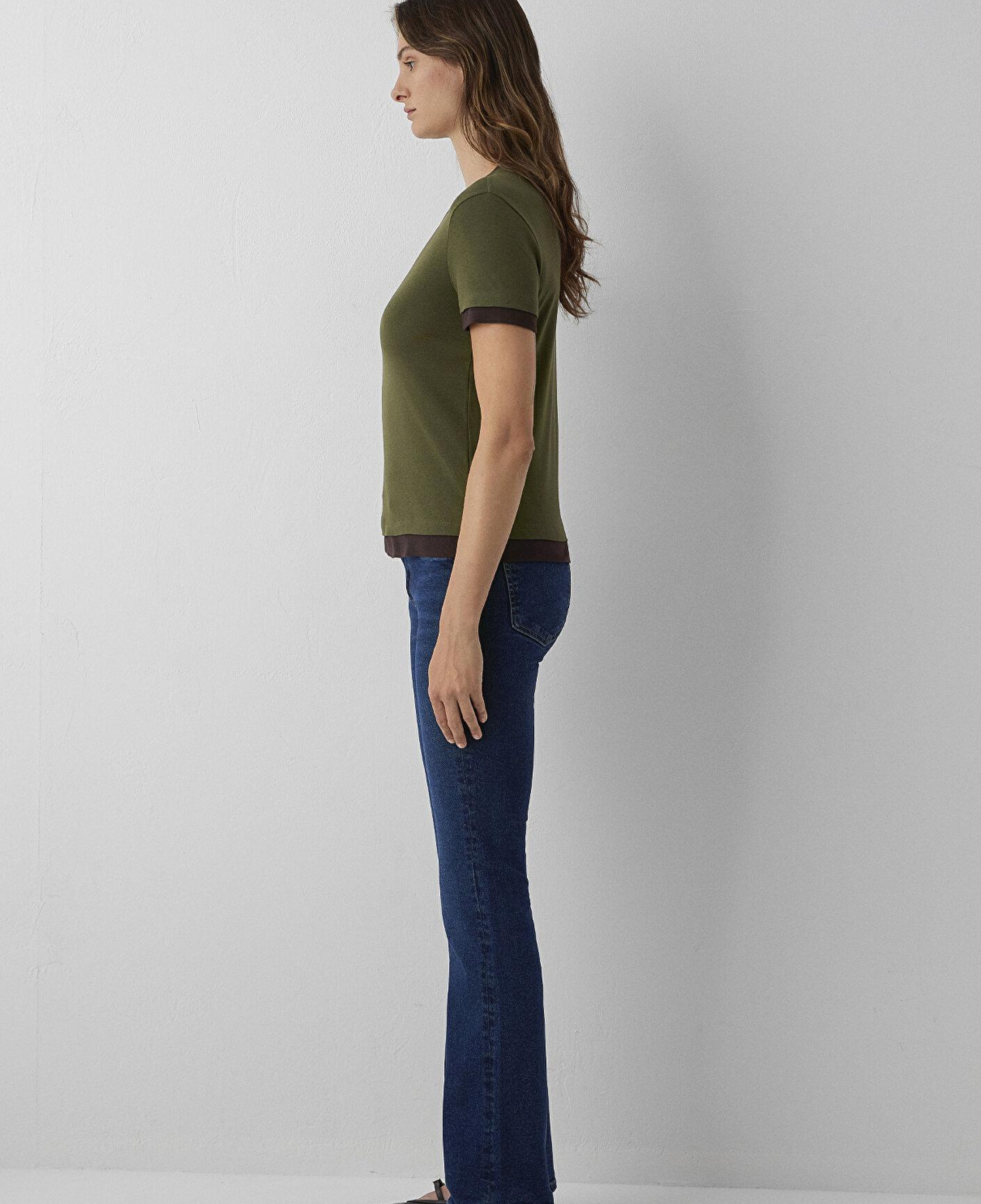 Mavi Çift Kat Görünümlü Haki Tişört Slim Fit / Dar Kesim 1614185-71543