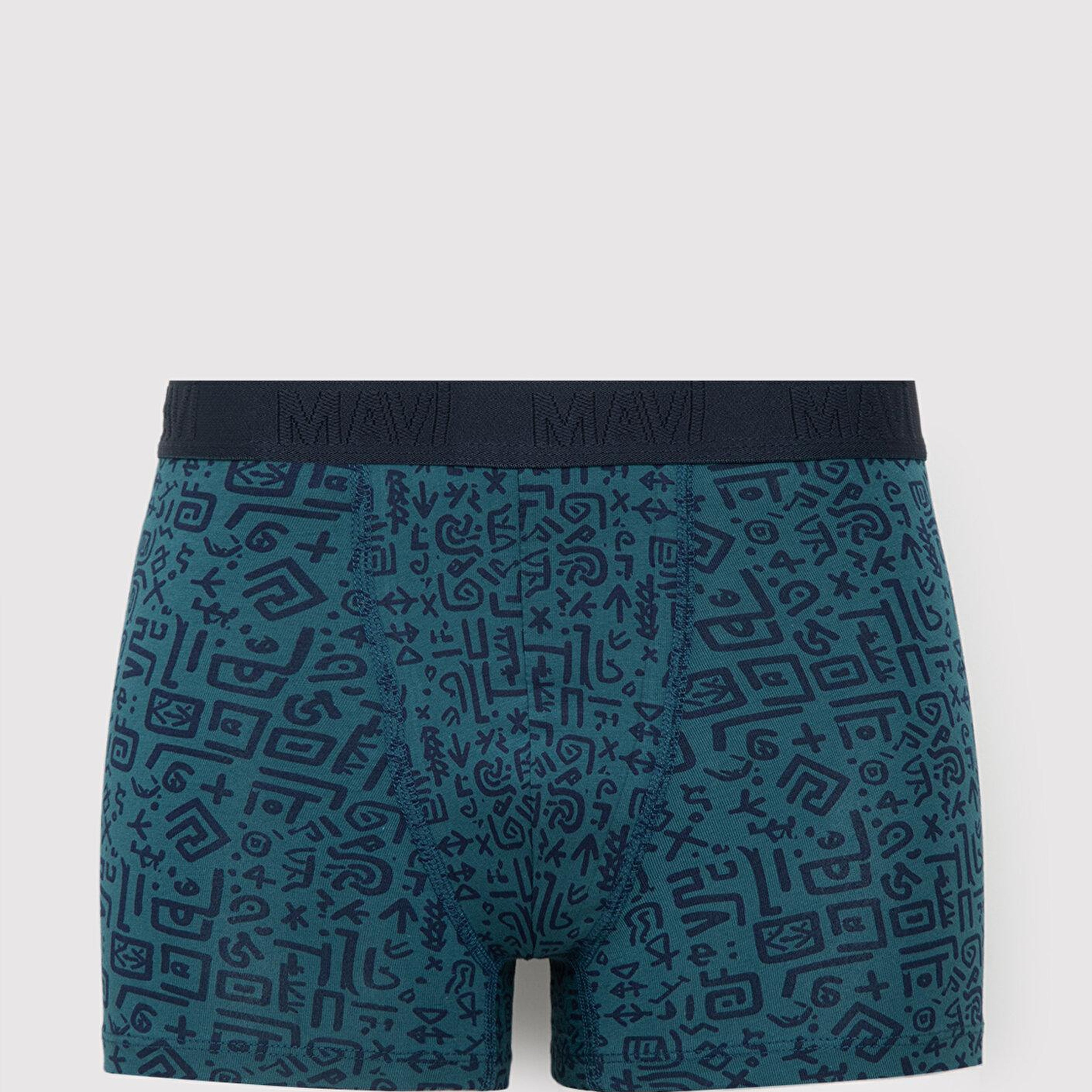 Mavi Baskılı Yeşil Boxer 0912478-71888