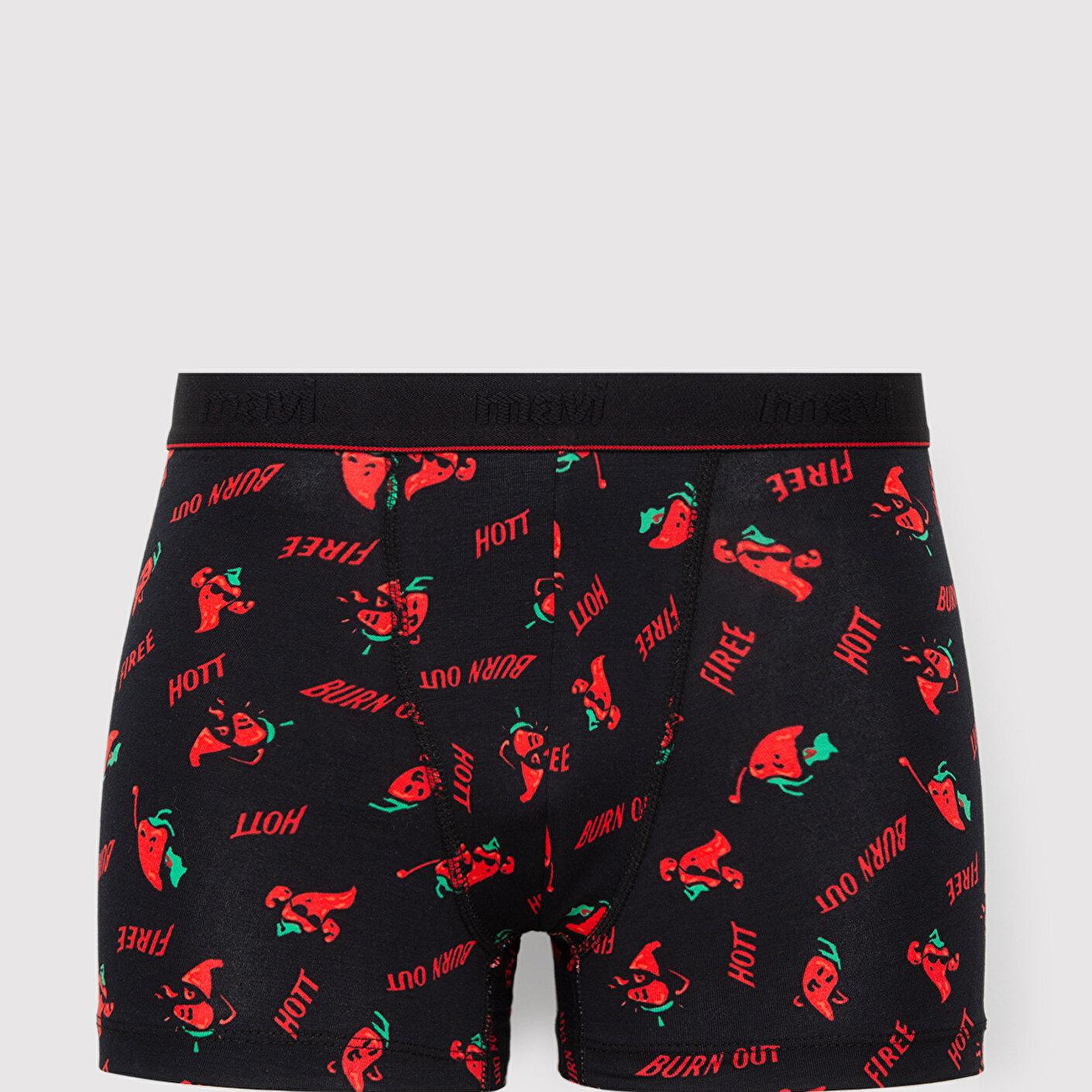 Mavi Baskılı Siyah Boxer 0912473-900