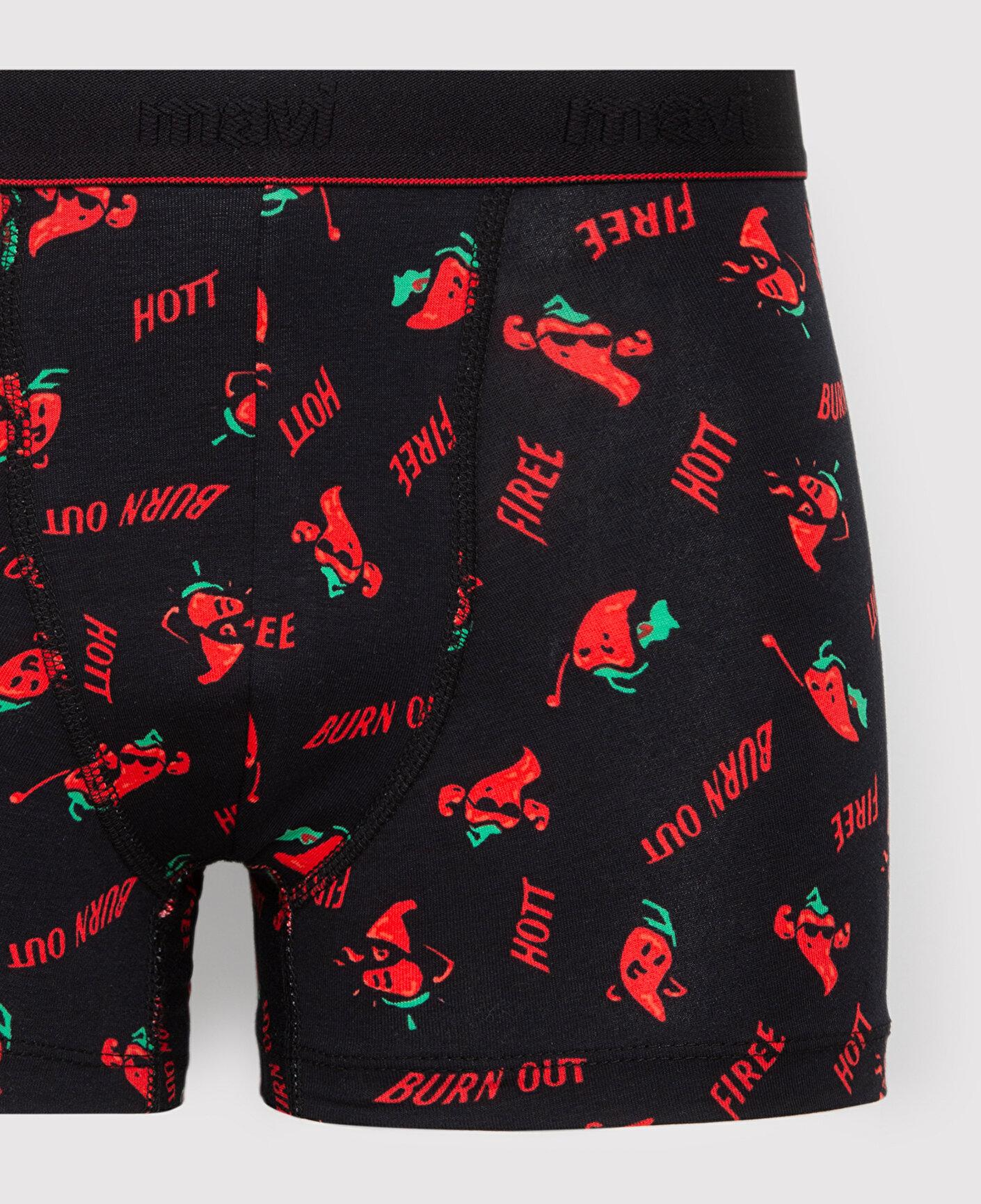 Mavi Baskılı Siyah Boxer 0912473-900