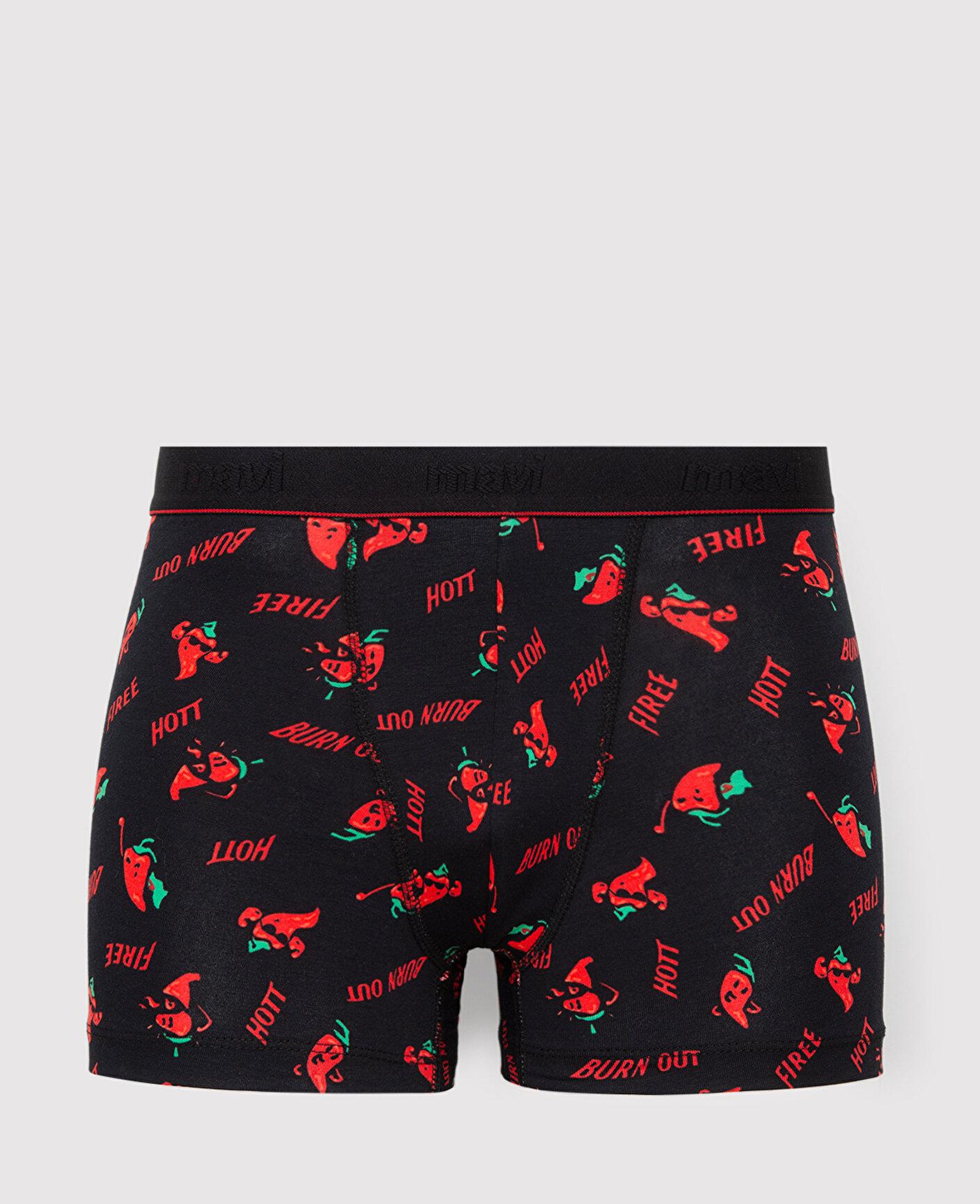 Mavi Baskılı Siyah Boxer 0912473-900