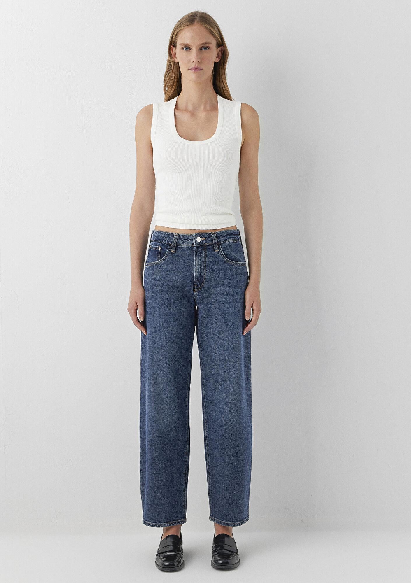 Mavi Leila Premium Blue Gölgeli Koyu Mavi Jean Pantolon 1010600-A6543