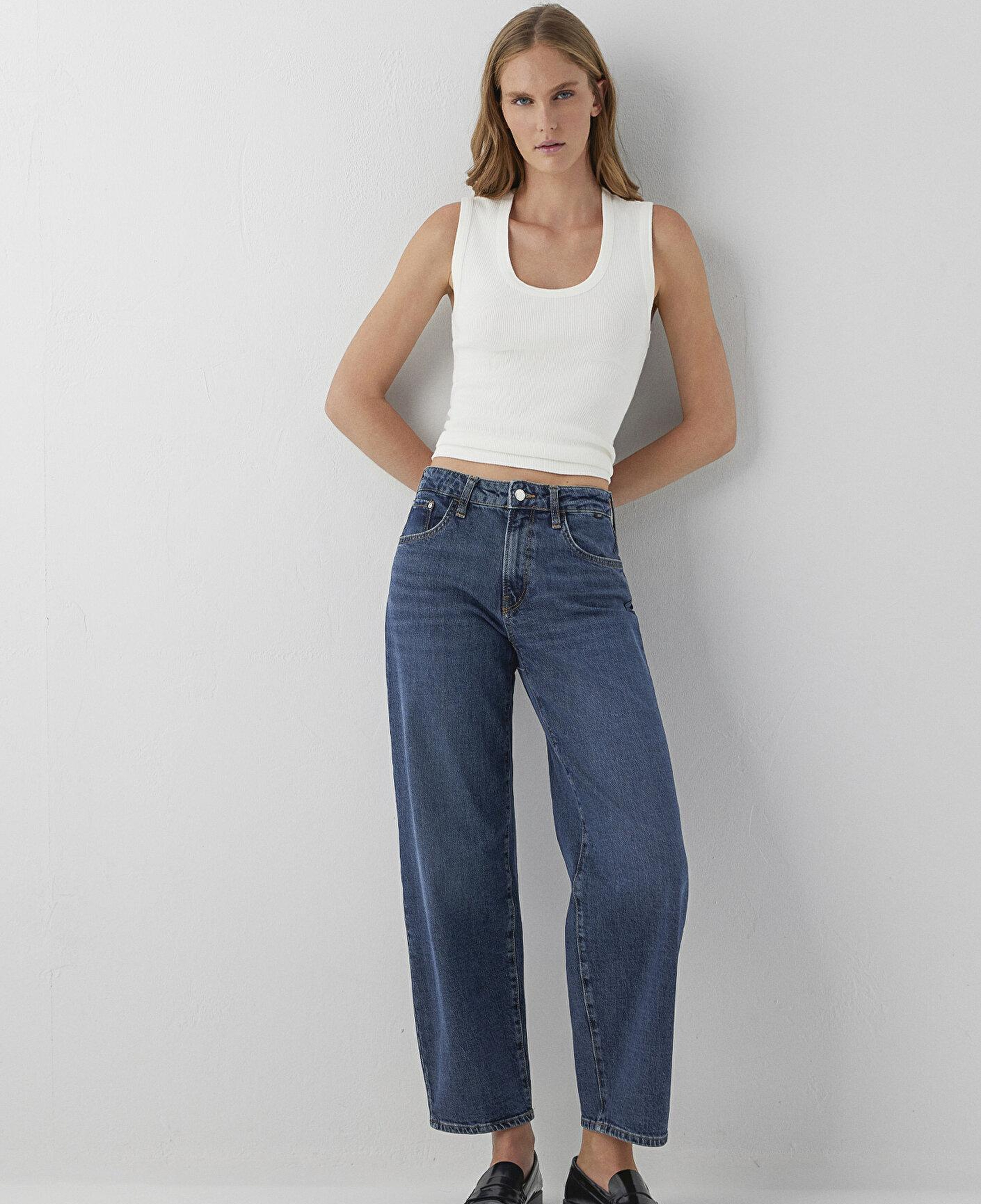 Mavi Leila Premium Blue Gölgeli Koyu Mavi Jean Pantolon 1010600-A6543