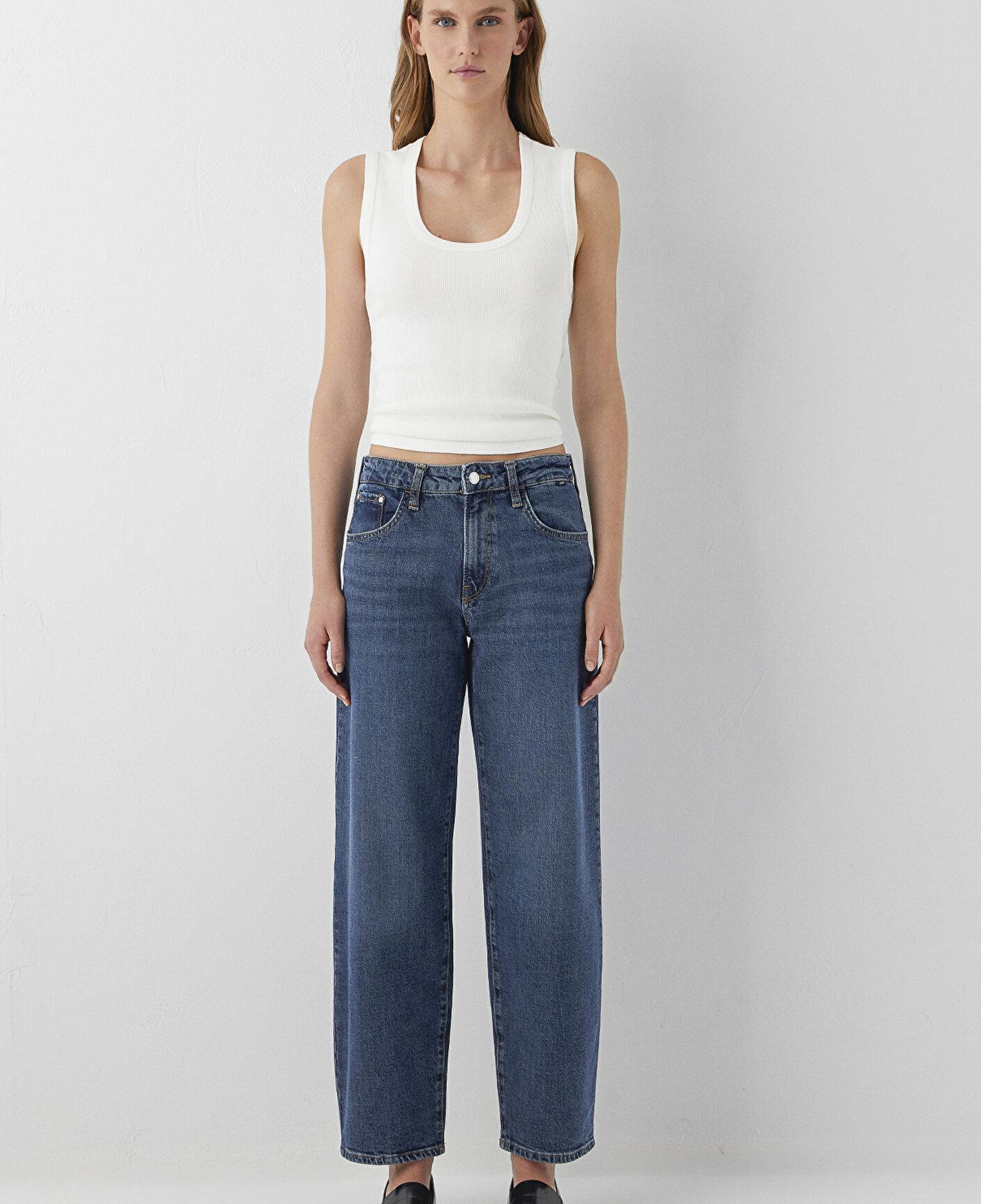 Mavi Leila Premium Blue Gölgeli Koyu Mavi Jean Pantolon 1010600-A6543