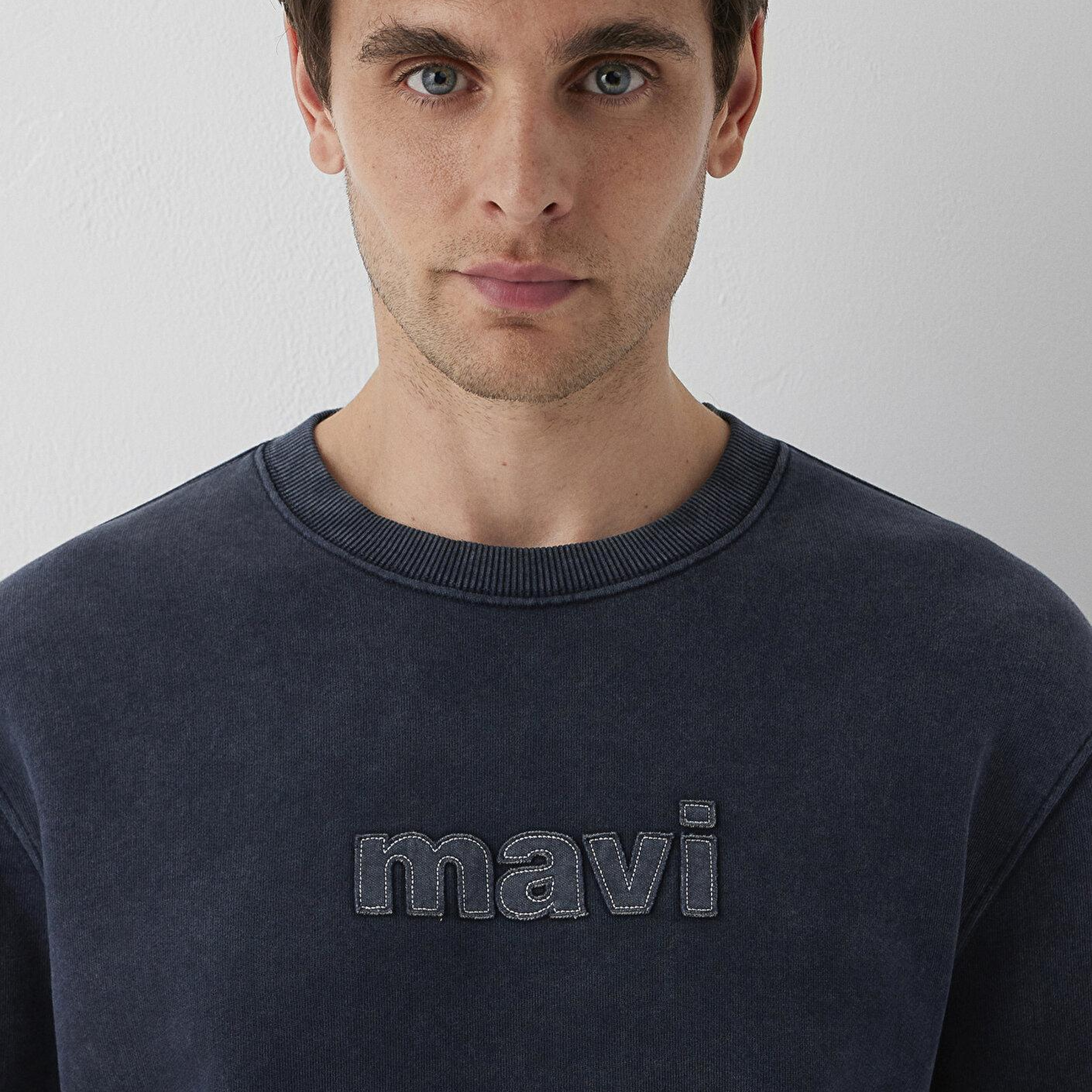 Mavi Mavi Logo Baskılı Lacivert Sweatshirt 0S20102-70489