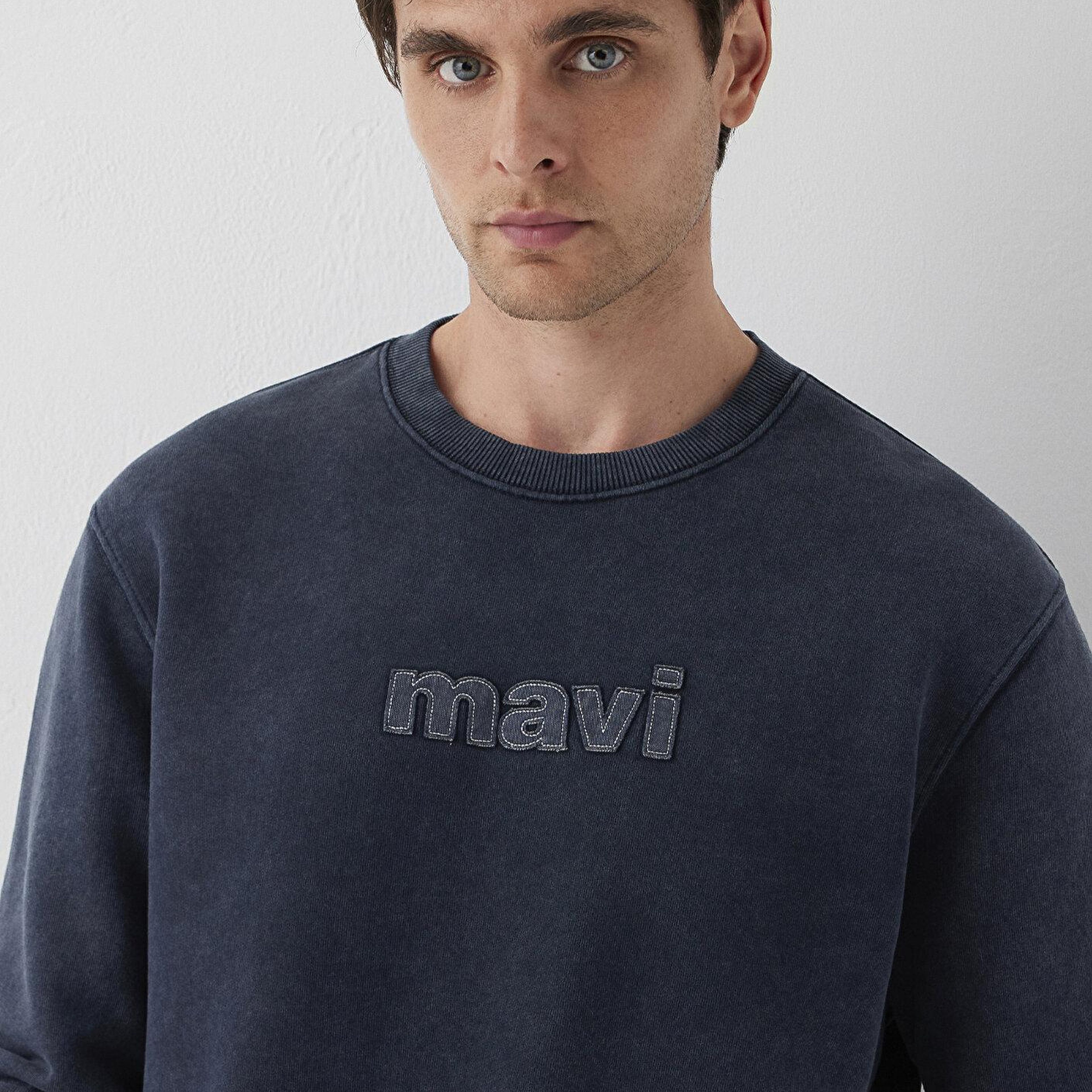 Mavi Mavi Logo Baskılı Lacivert Sweatshirt 0S20102-70489