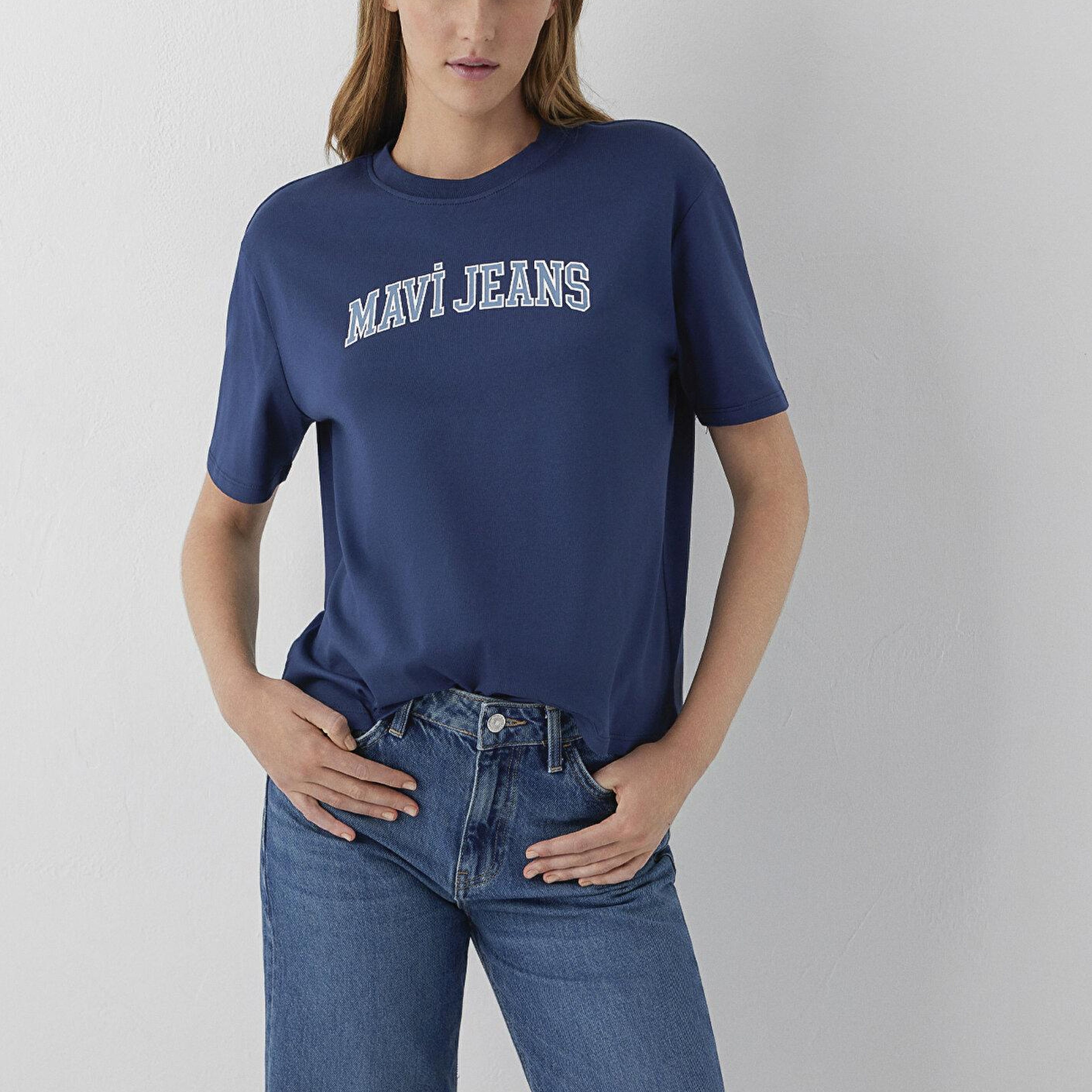 Mavi Mavi Jeans Baskılı Lacivert Tişört Regular Fit / Normal Kesim 1614381-70488