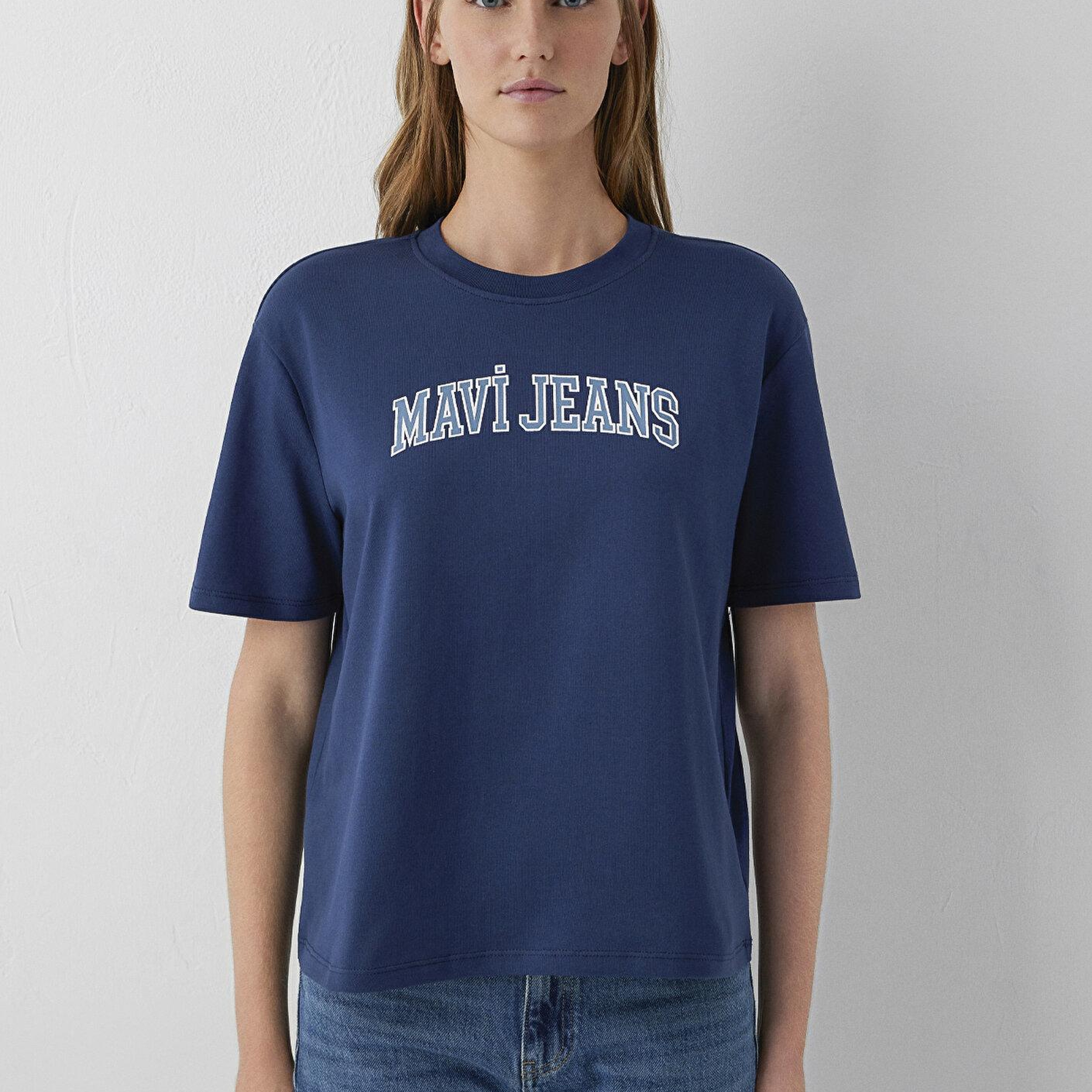 Mavi Mavi Jeans Baskılı Lacivert Tişört Regular Fit / Normal Kesim 1614381-70488