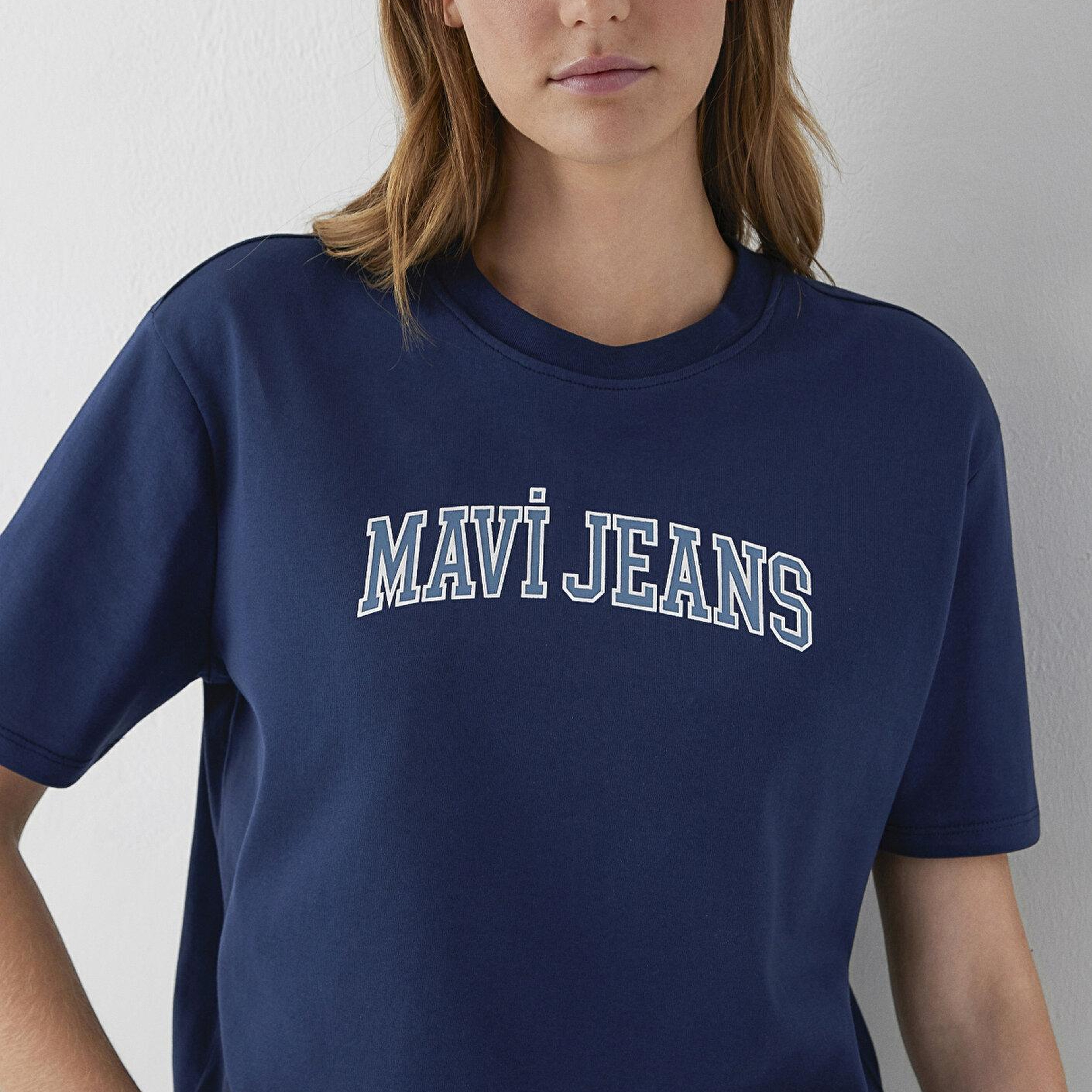 Mavi Mavi Jeans Baskılı Lacivert Tişört Regular Fit / Normal Kesim 1614381-70488