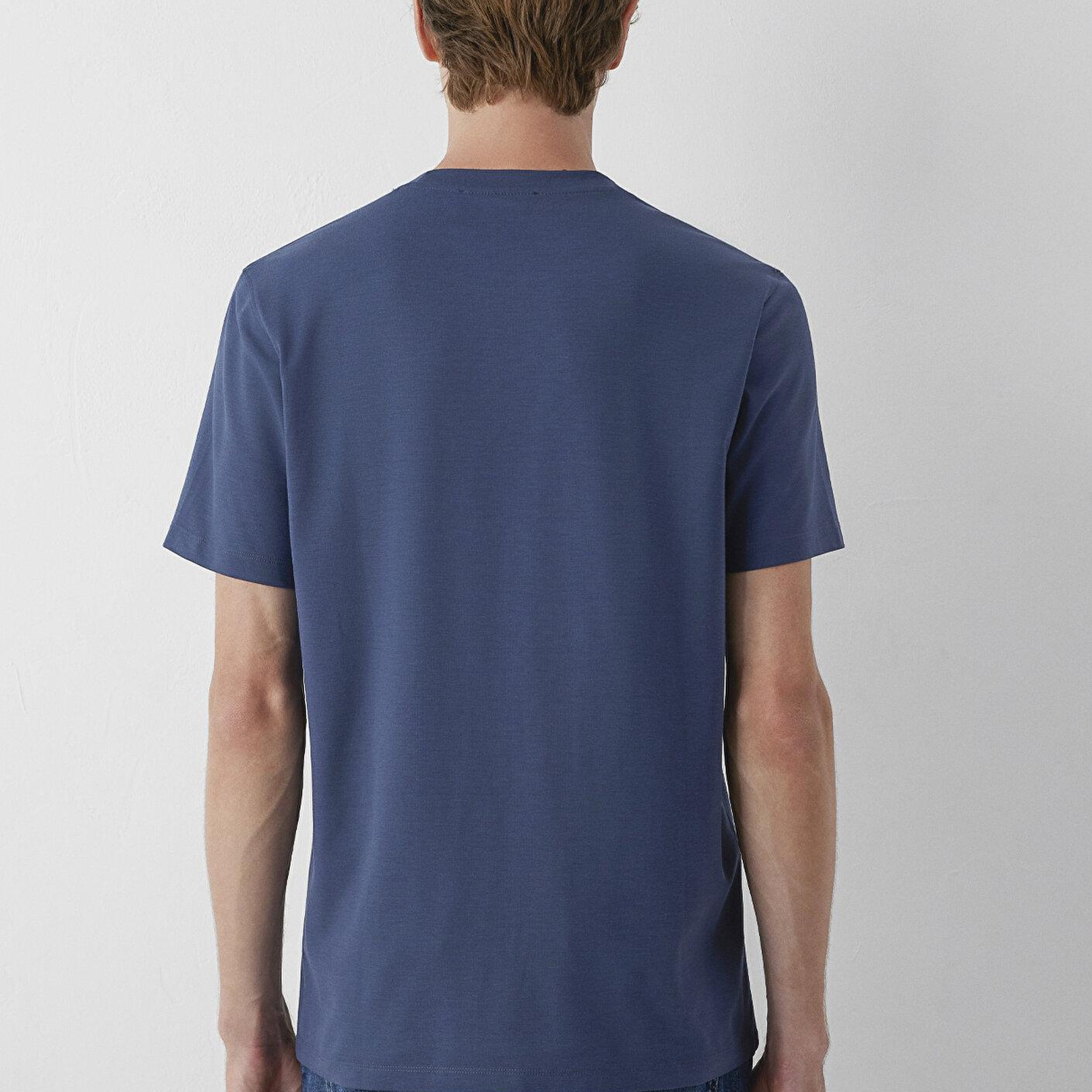 Mavi Lacivert Tişört Slim Fit / Dar Kesim 0620212-70494