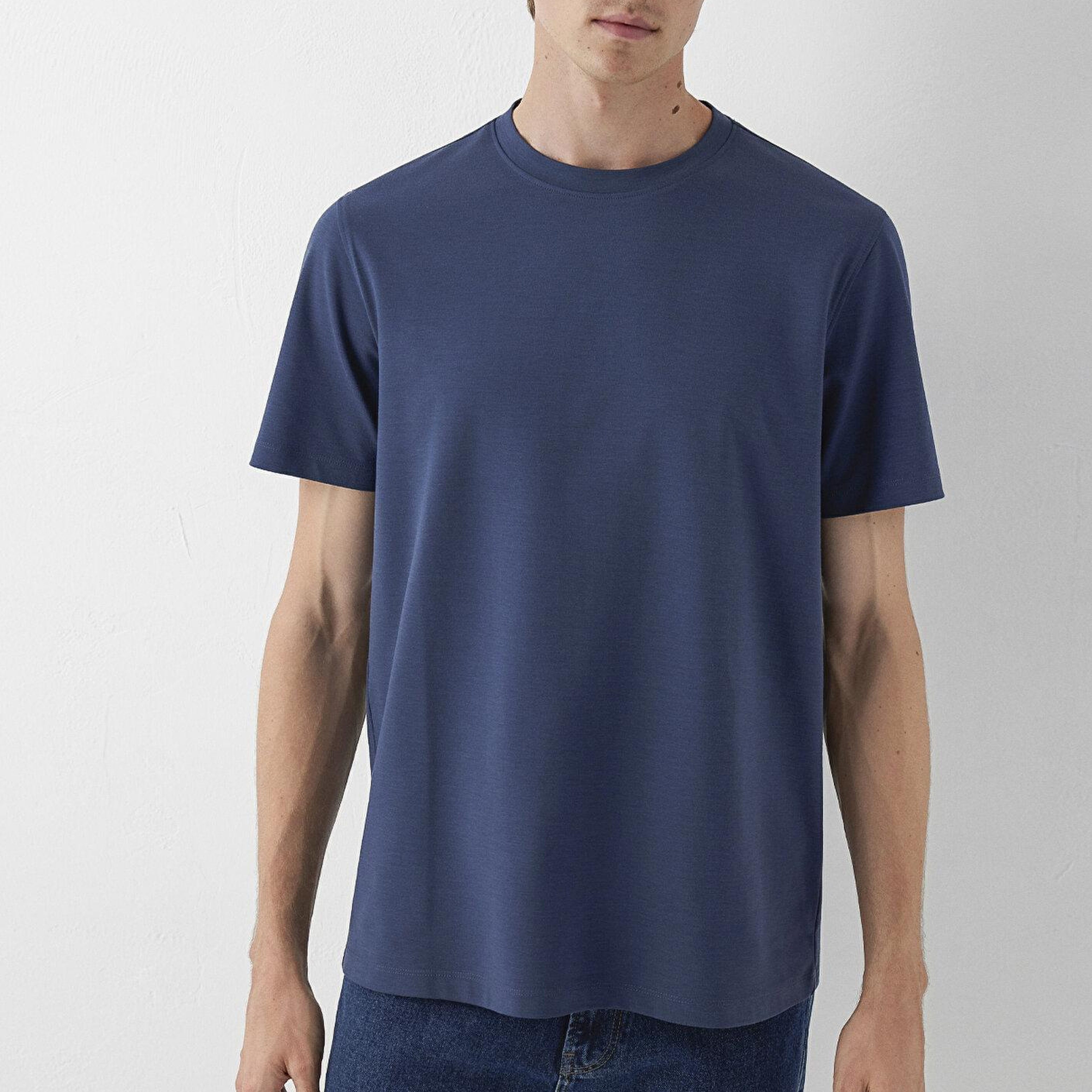 Mavi Lacivert Tişört Slim Fit / Dar Kesim 0620212-70494